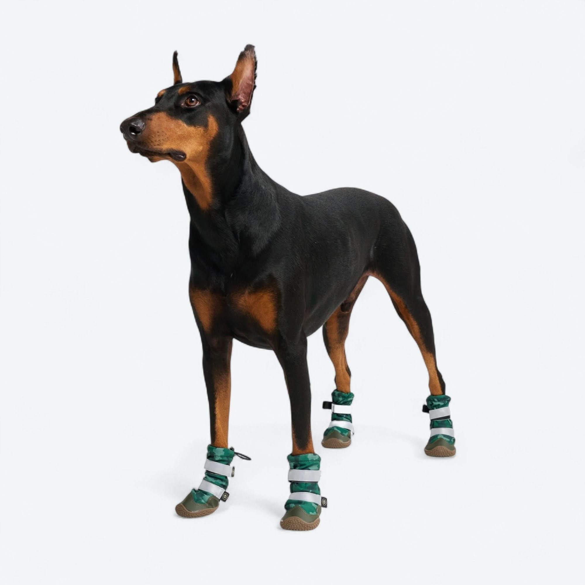 Dog Rainboots. Waterproof Dog Shoes - Green Camo - Image 2