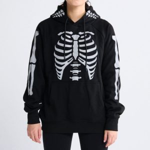 Halloween Human Hoodie - Reflective Skeleton