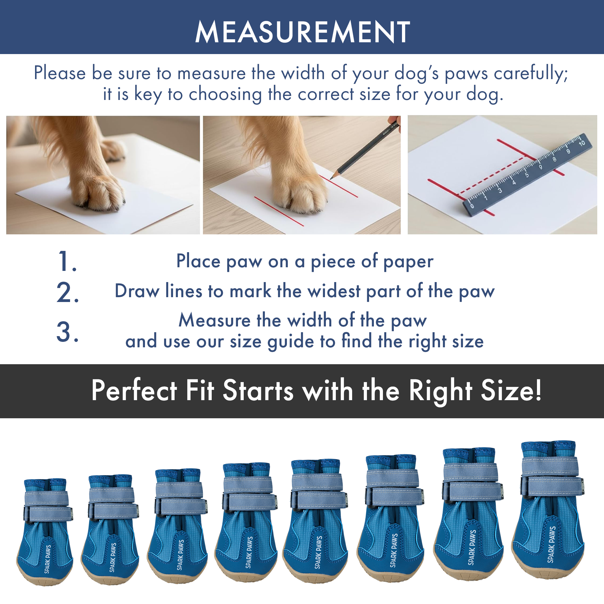 365 All-Season Dog Shoe 4PC Set - Blue - Image 3