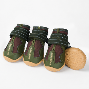 365 All-Season Dog Shoe 4PC Set - Green Brown