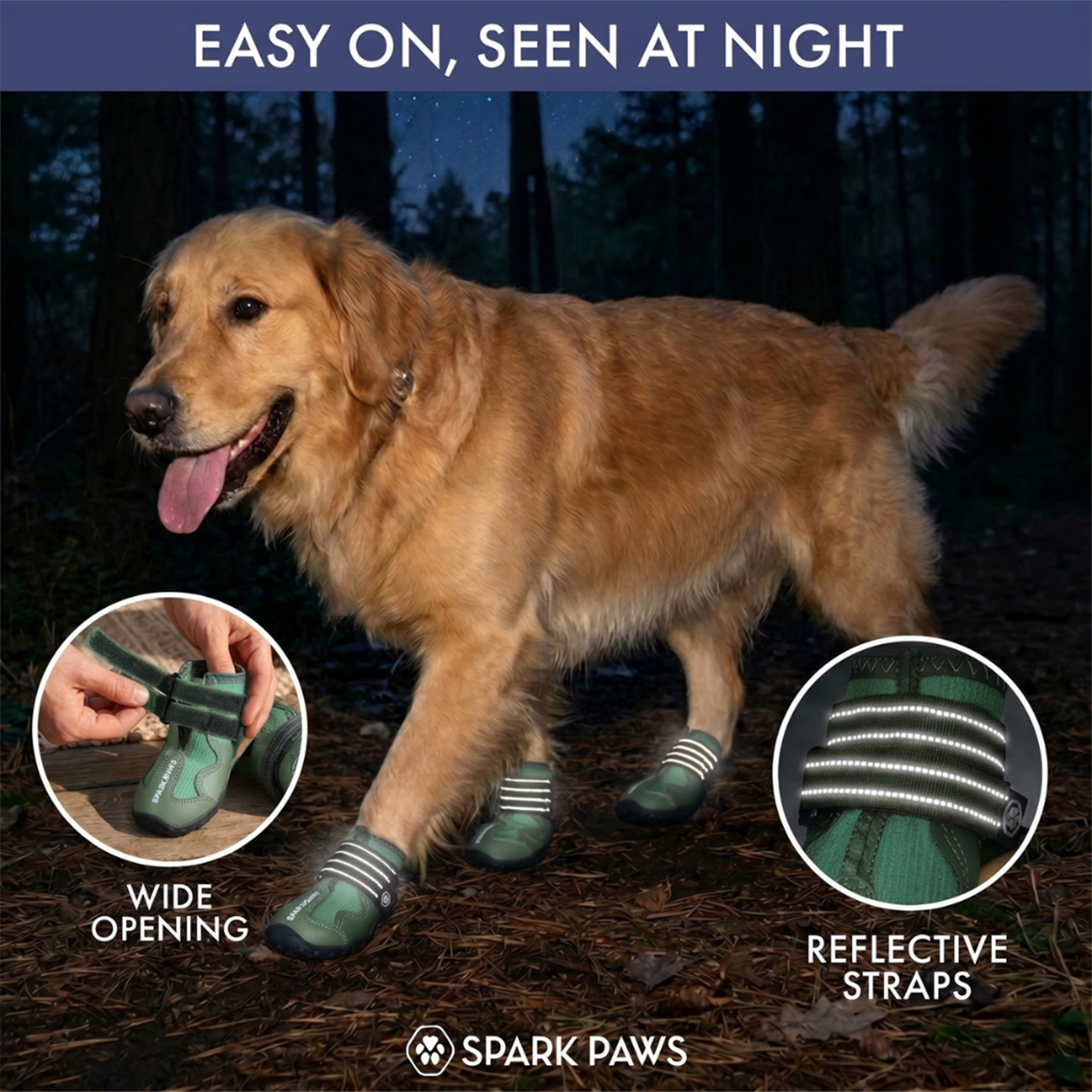 365 All-Season Dog Shoe 4PC Set - Green - Image 6