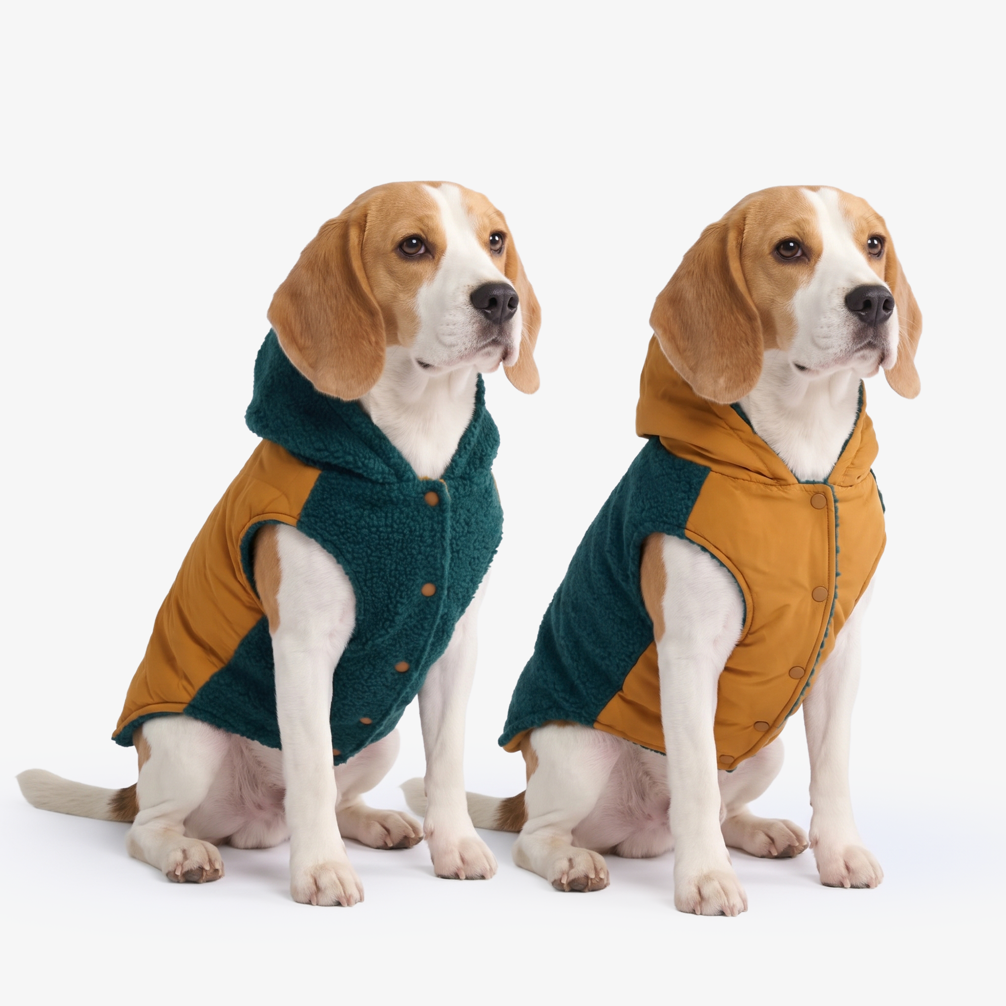 Reversible Jacket - Green and Orange - Image 5