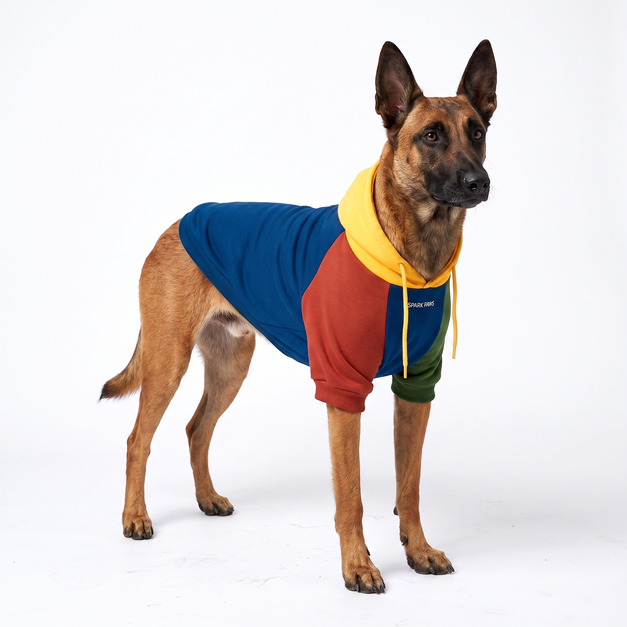 Primary Color Block Dog Hoodie - Image 7