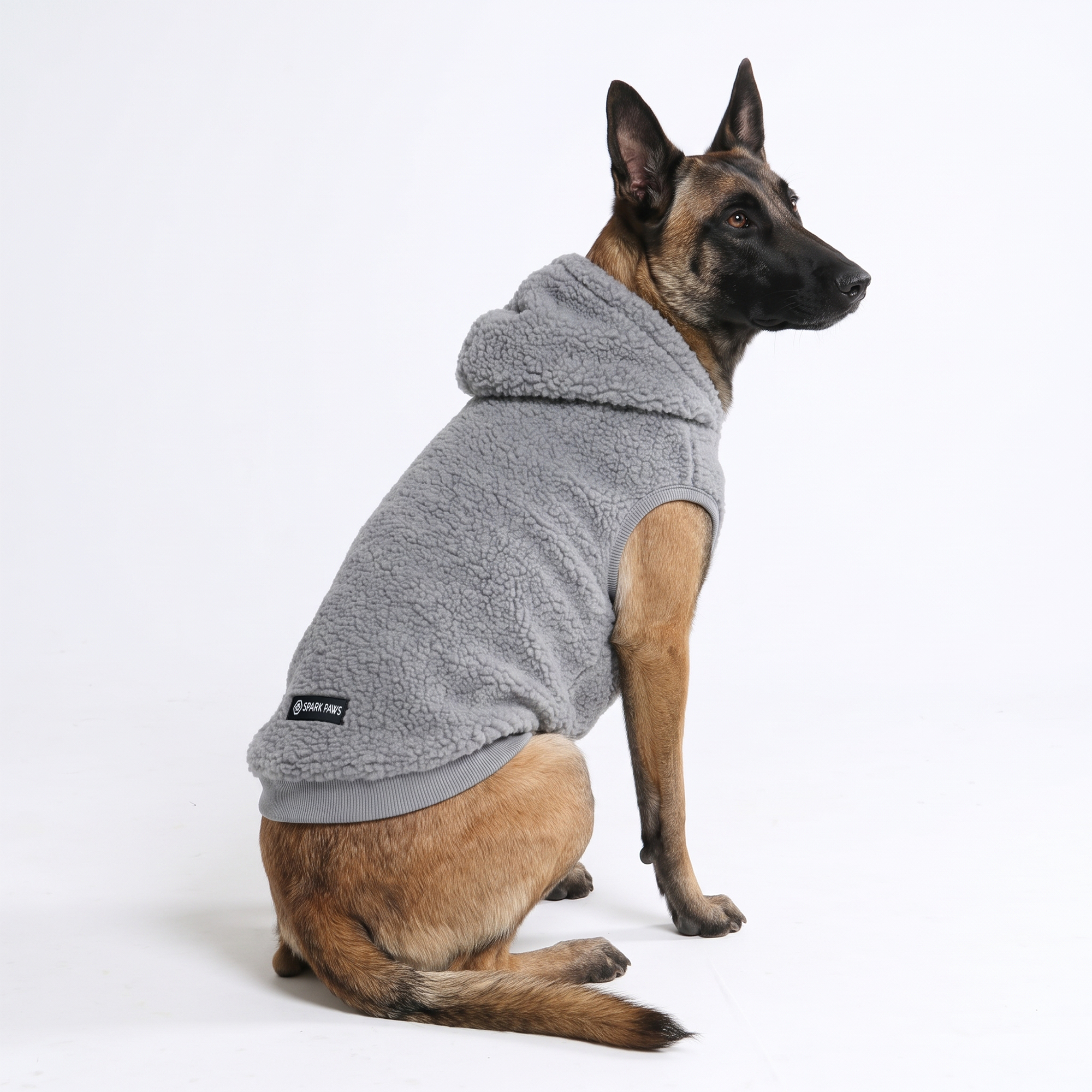 Teddy Sherpa Dog Jacket - Silver Gray - Image 6