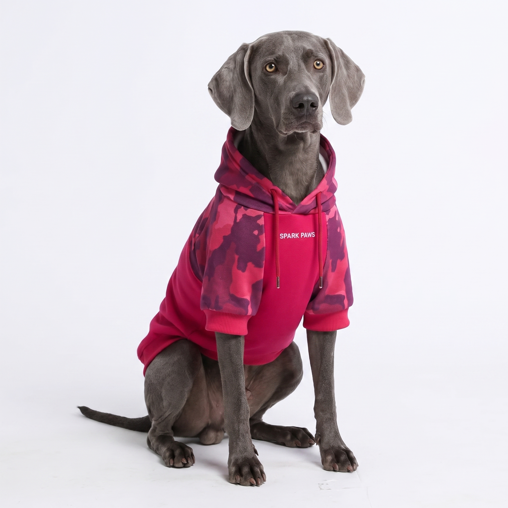 Fuchsia Camo Dog Hoodie - Image 7