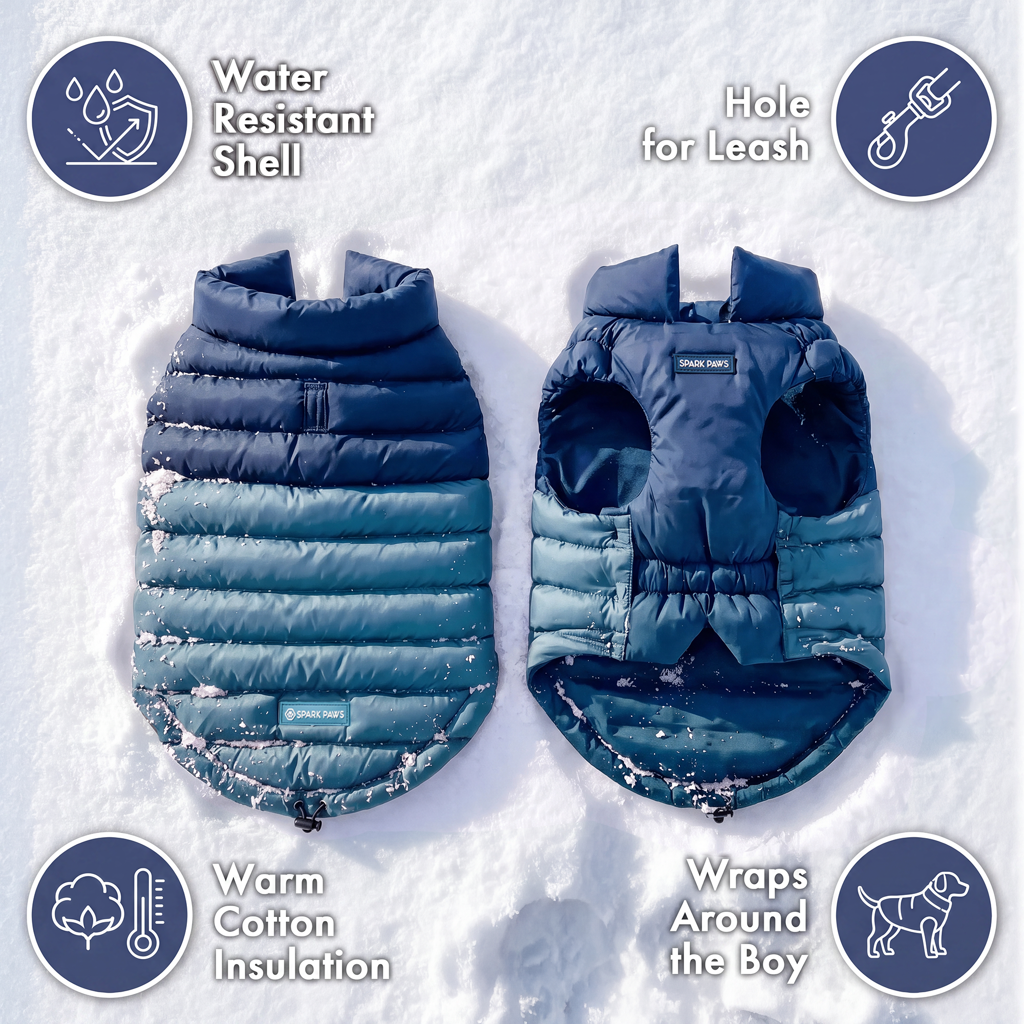PuffShield Winter Jacket - Blue - Image 7