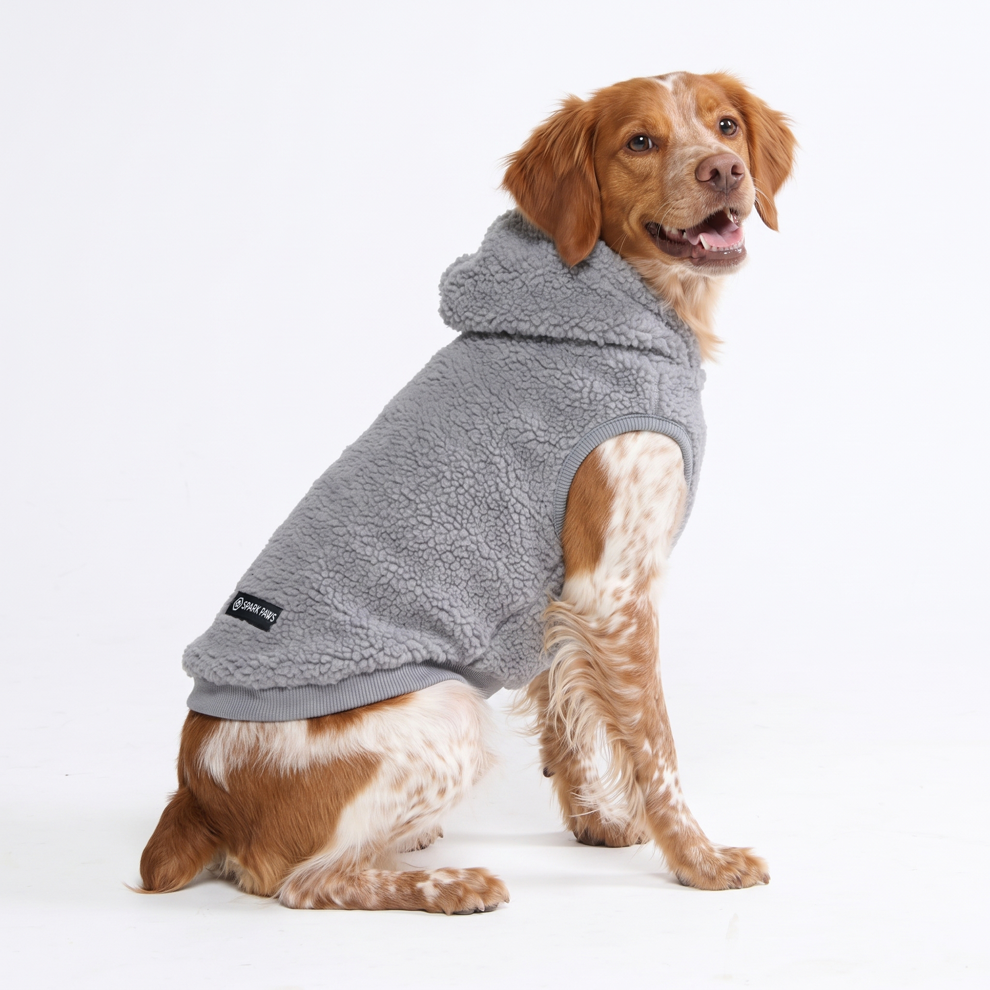 Teddy Sherpa Dog Jacket - Silver Gray - Image 5