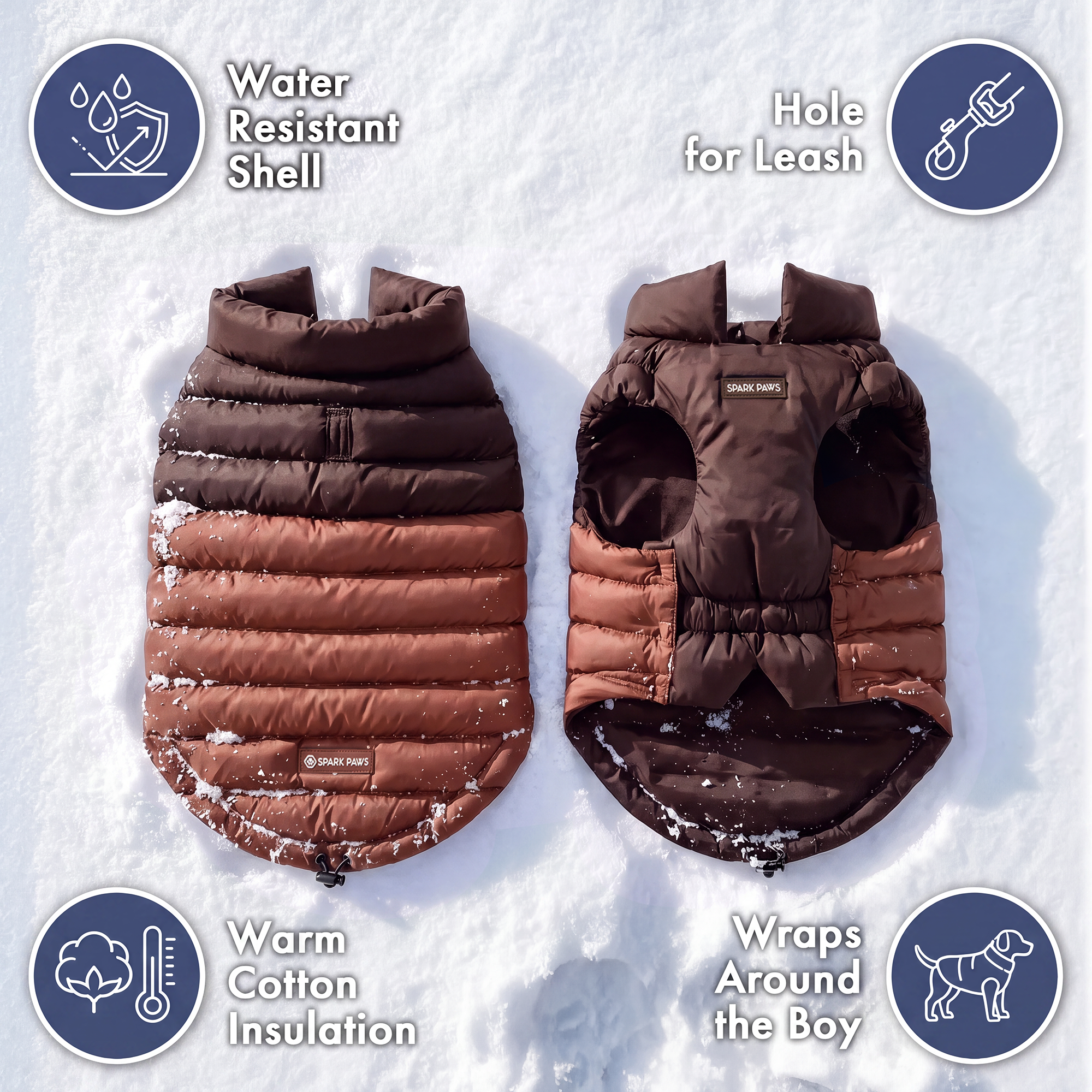 PuffShield Winter Jacket - Brown - Image 7