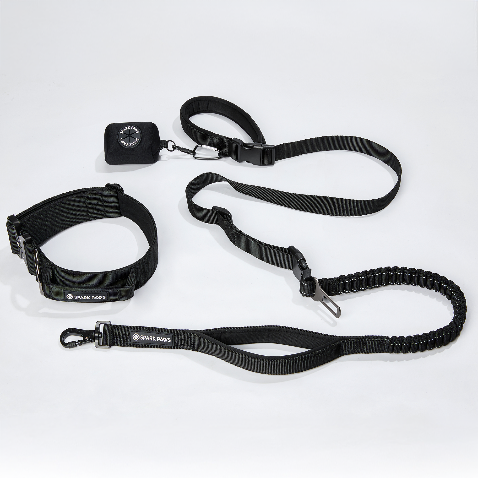 Comfort Control Collar and Multipurpose Leash Set - Black
