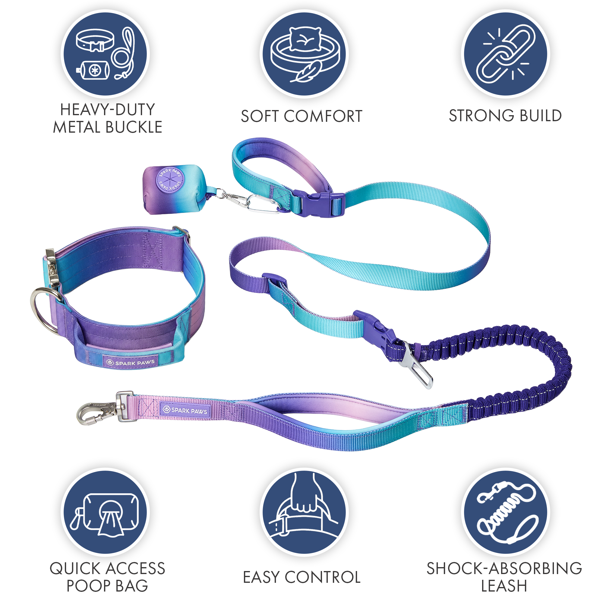 Comfort Control Collar and Multipurpose Leash Set - 90s Retro - Image 3