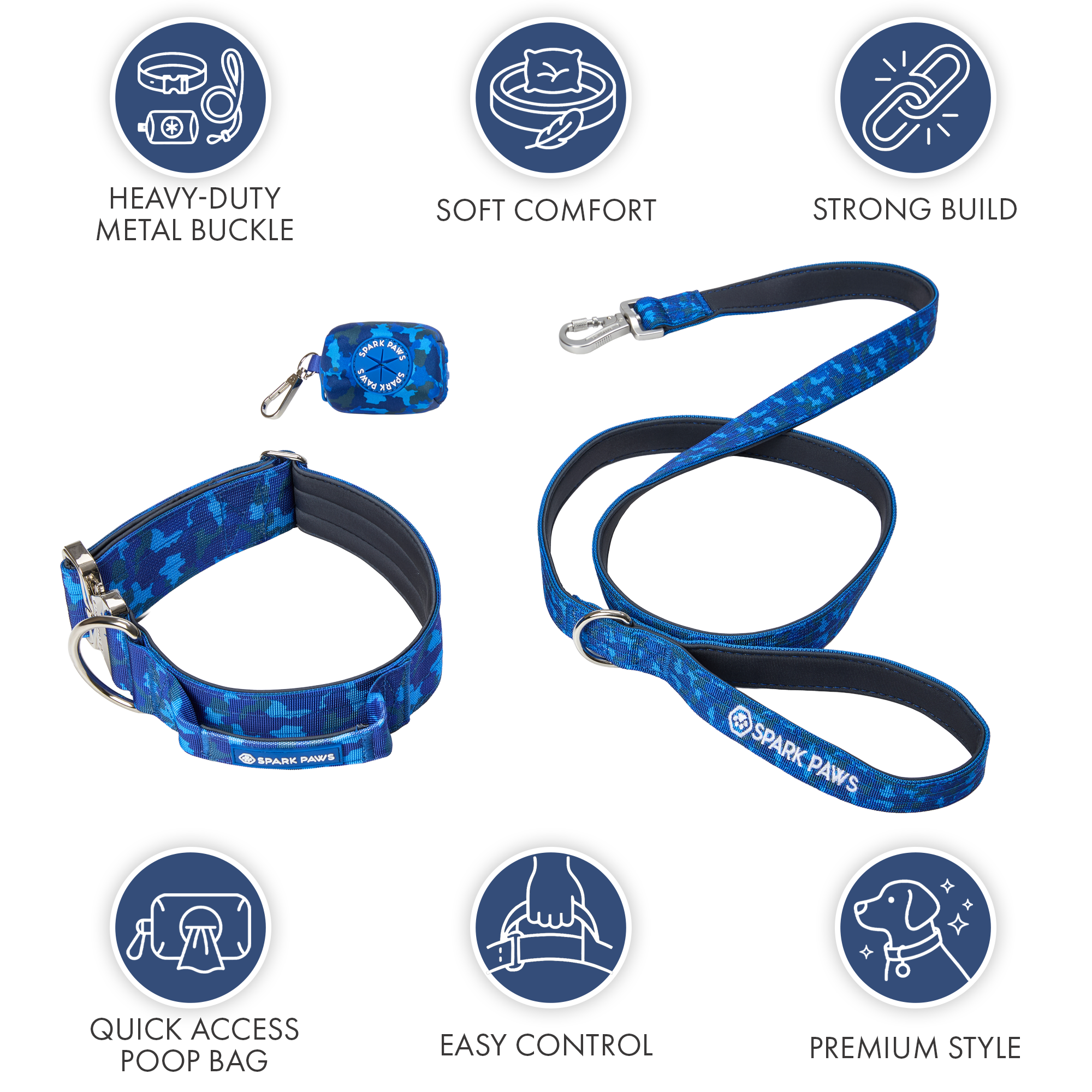 Comfort Control Collar Set - Blue Camo - Image 3