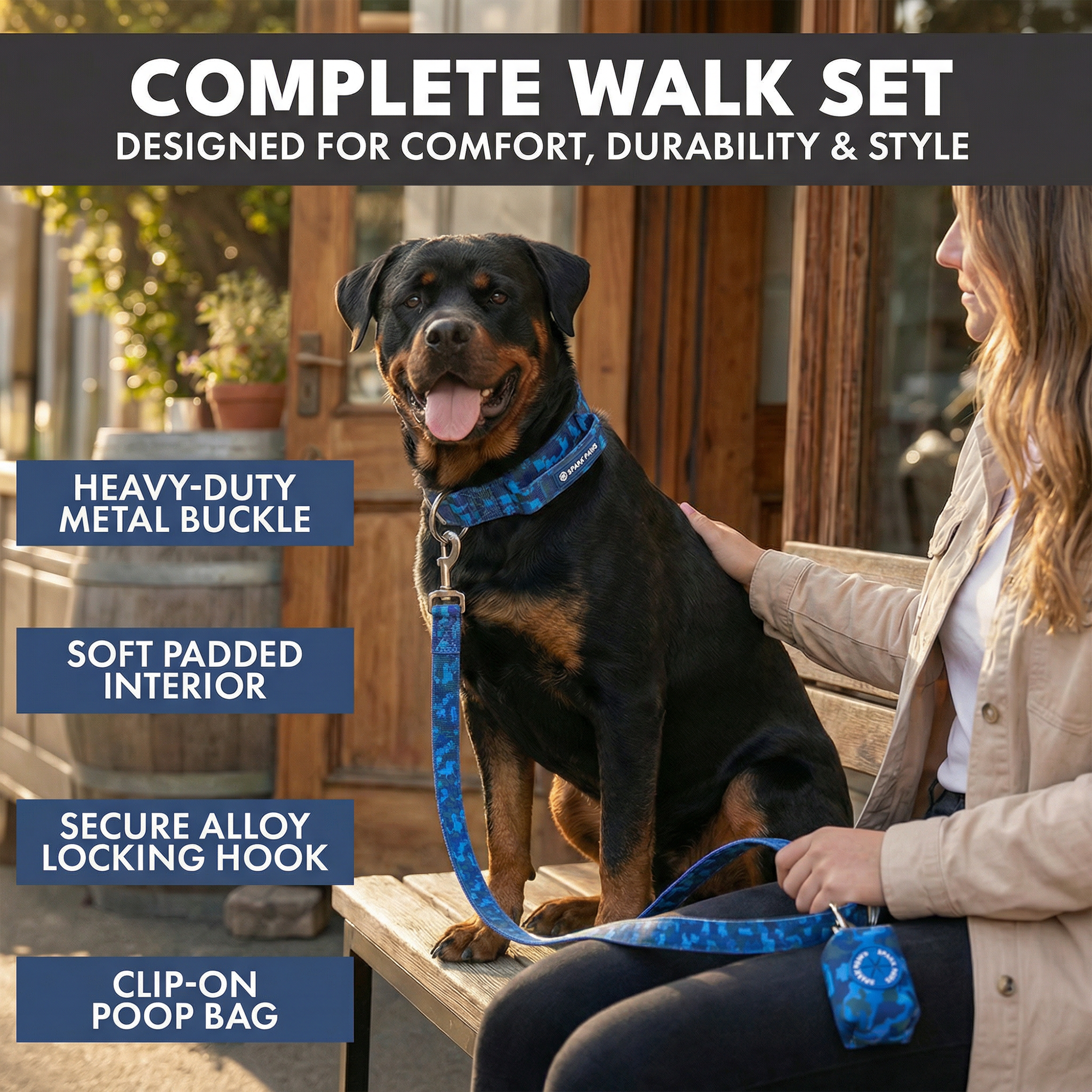 Comfort Control Collar Set - Blue Camo - Image 4