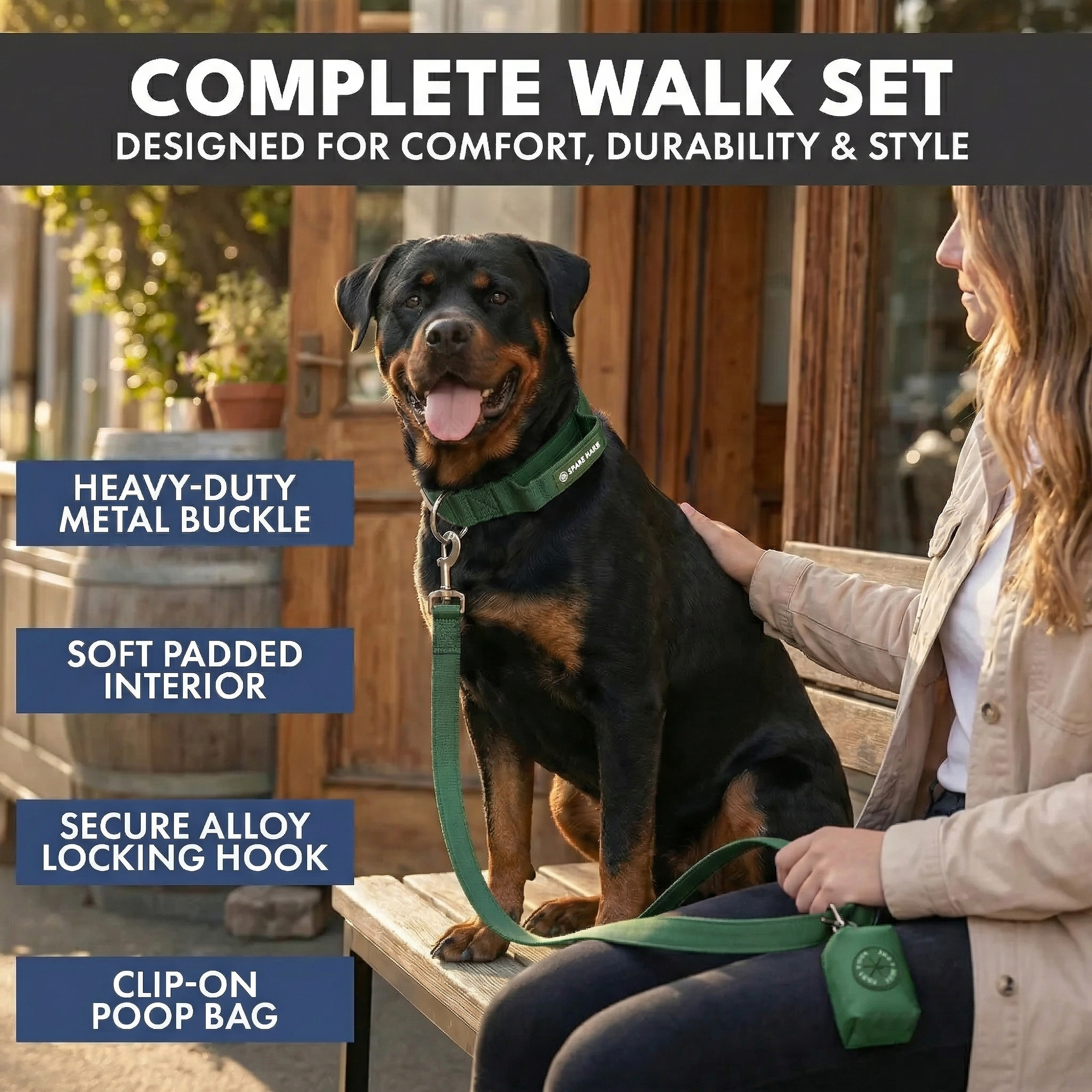 Comfort Control Collar Set - Army Green - Image 4