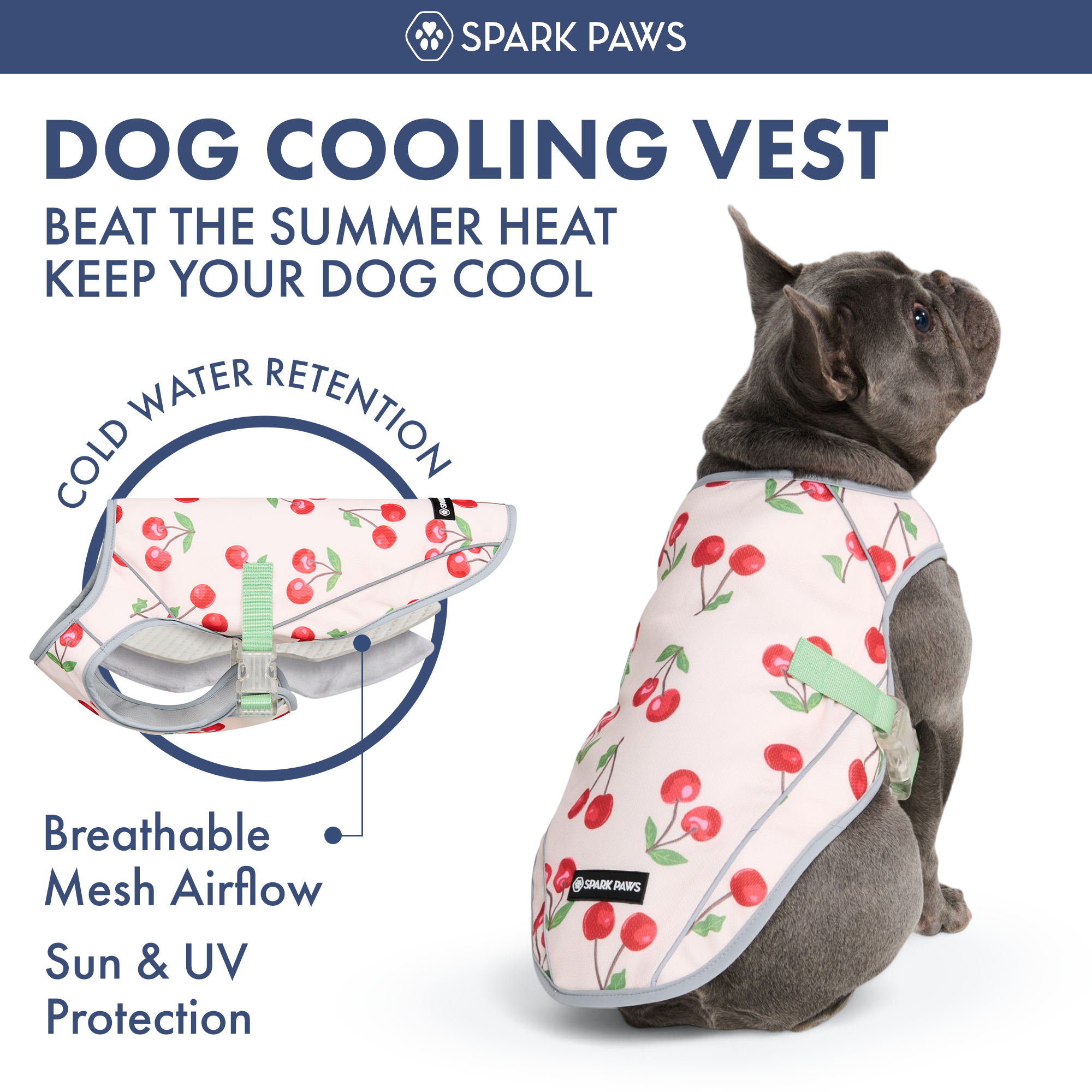 Dog Cooling Vest (2-pack) - Cherries & Watermelon - Image 7
