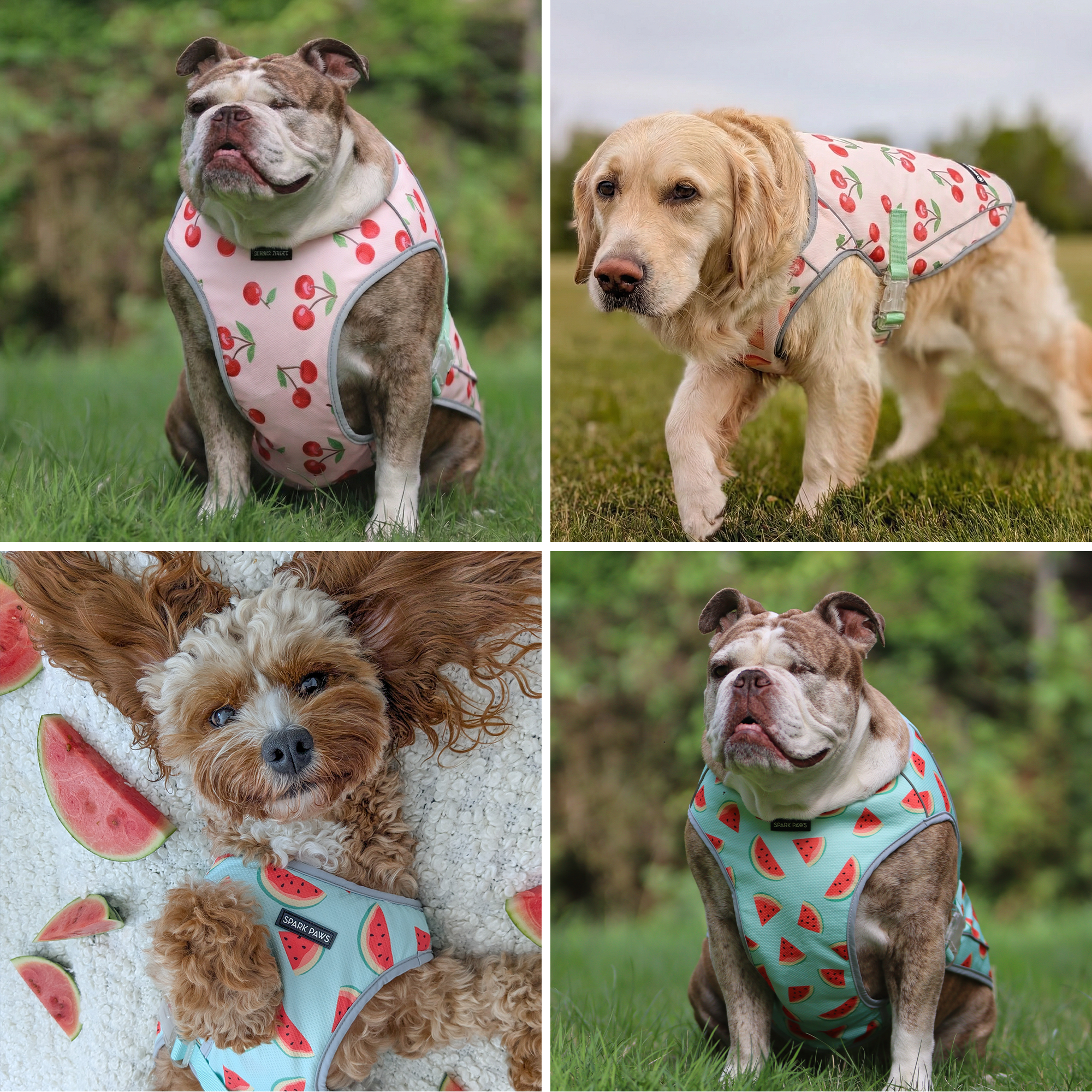 Dog Cooling Vest (2-pack) - Cherries & Watermelon - Image 6