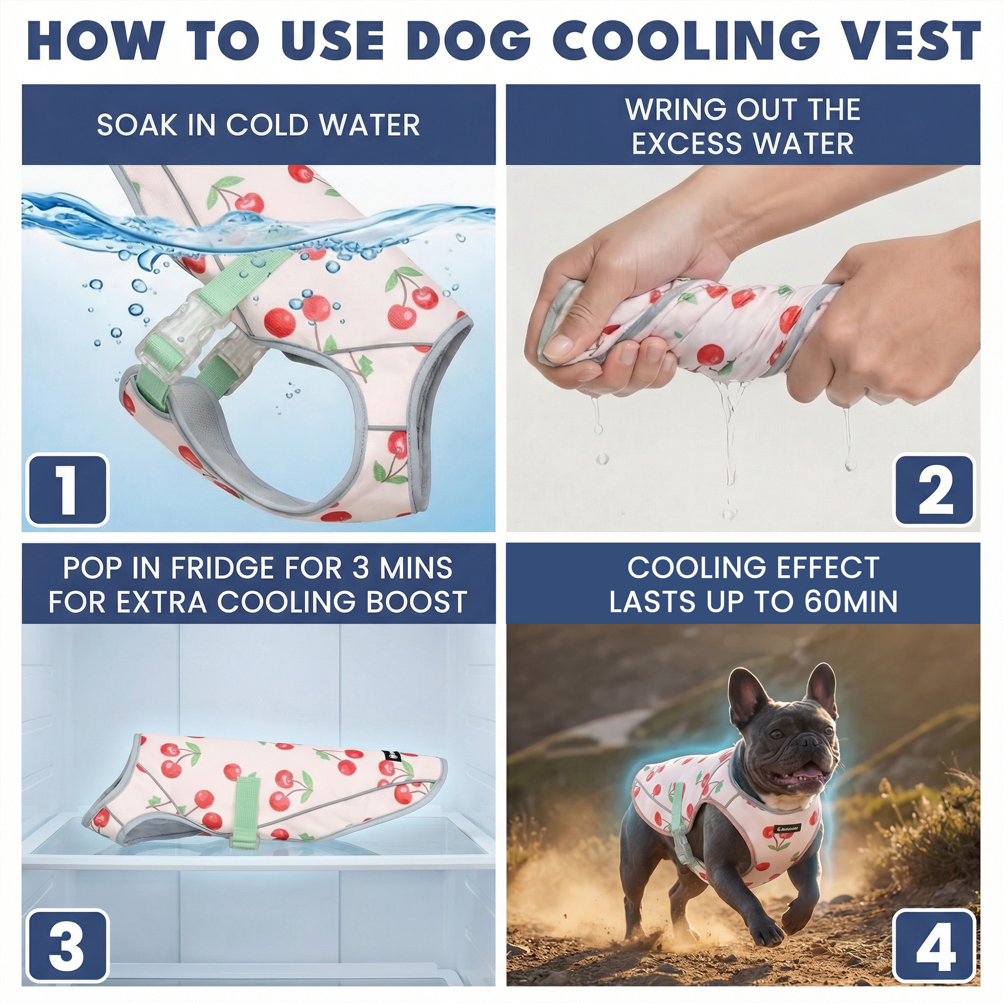 Dog Cooling Vest - Cherries - Image 6