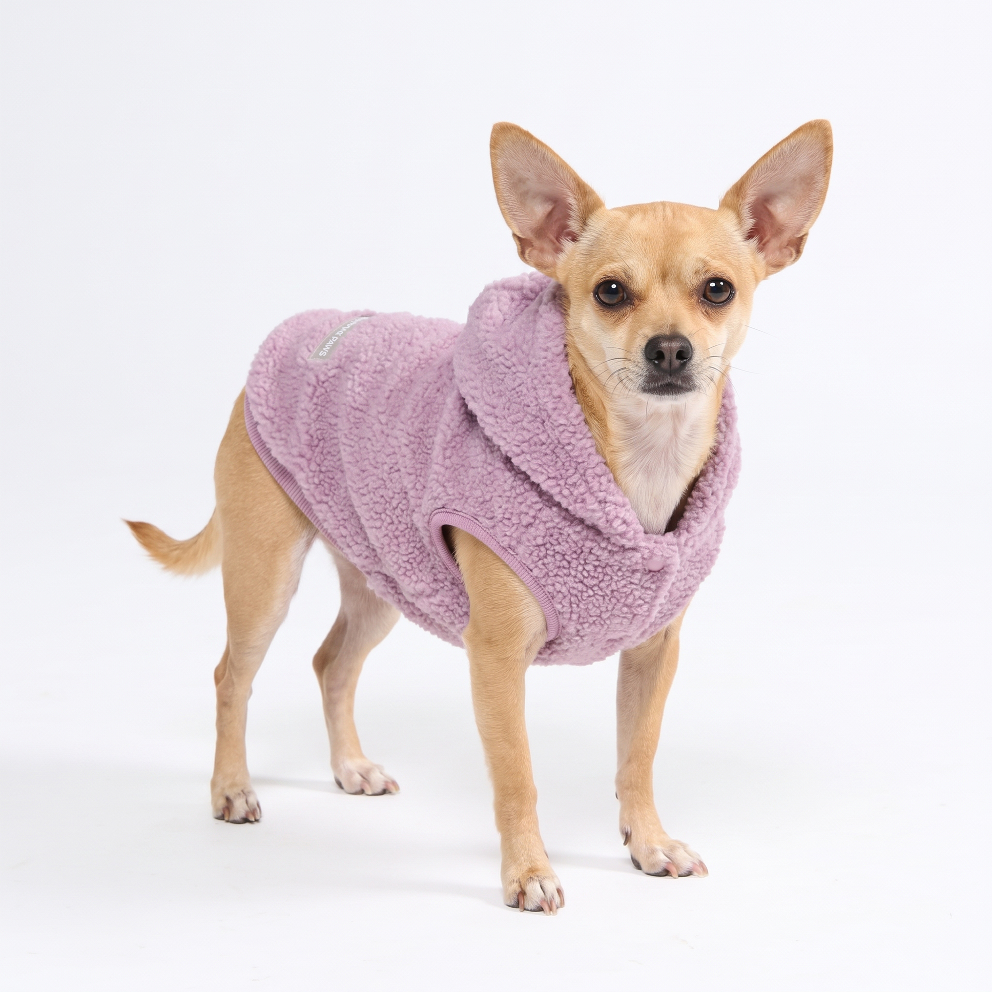 Teddy Sherpa Dog Jacket - Taupe - Image 2