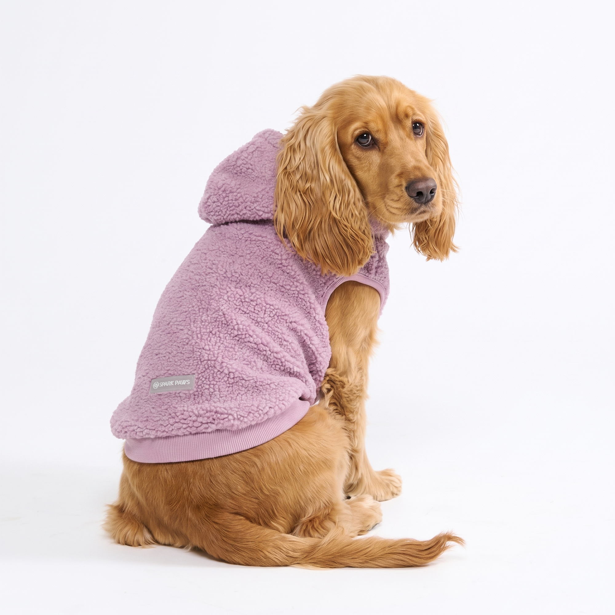 Teddy Sherpa Dog Jacket - Taupe - Image 4