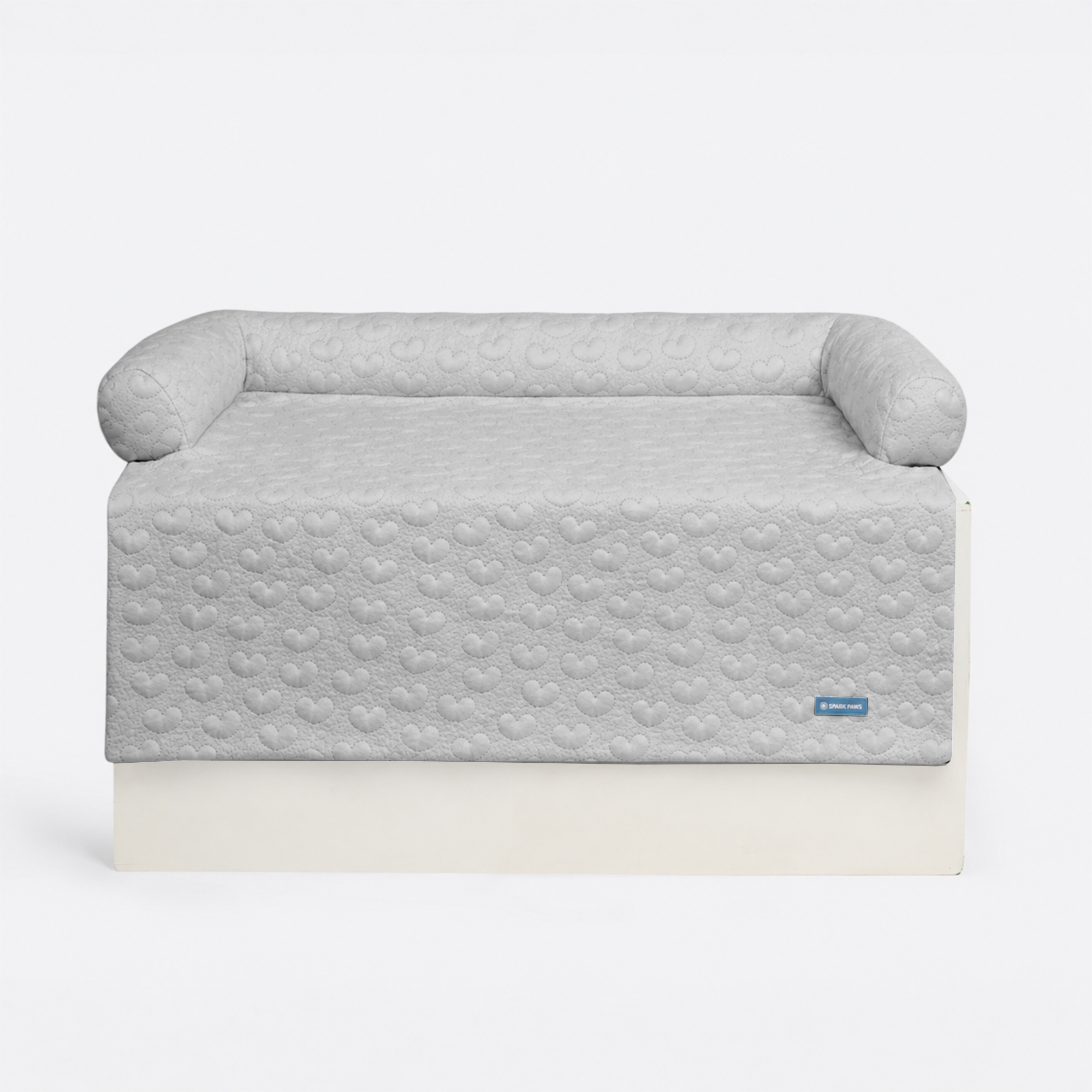 Frostcore™ Cooling Couch Cover Dog Bed - Hearts Grey