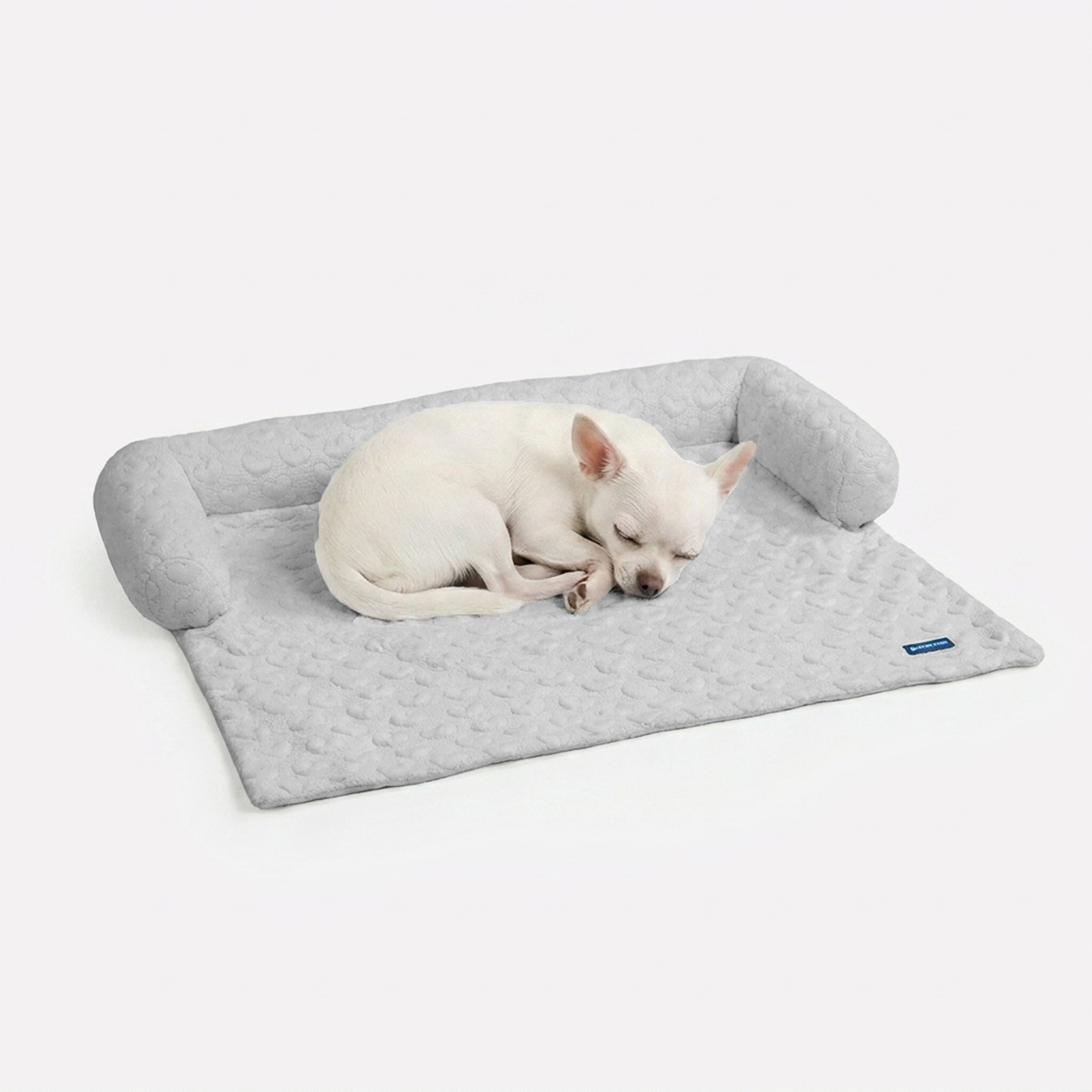 Frostcore™ Cooling Couch Cover Dog Bed - Hearts Grey - Image 2