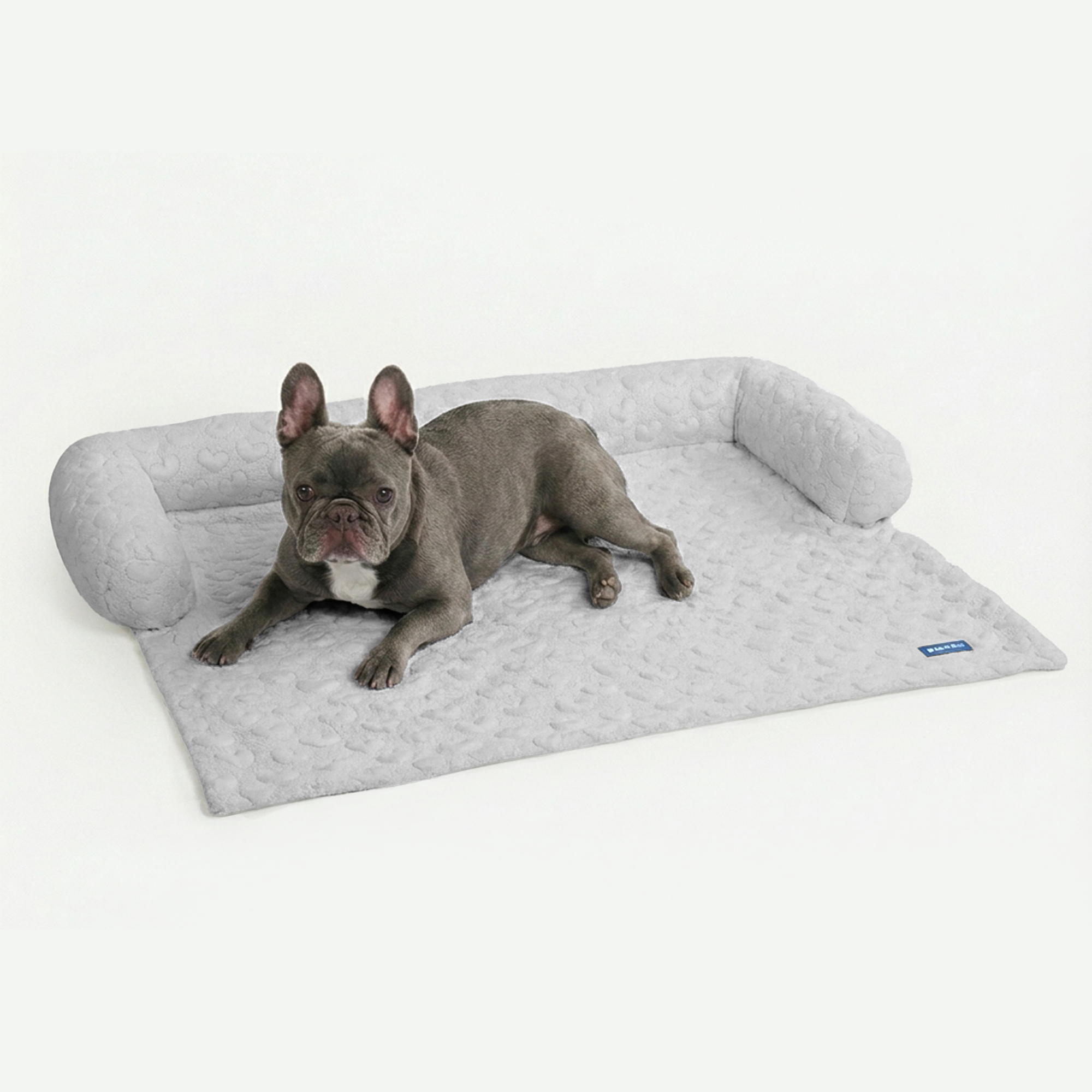 Frostcore™ Cooling Couch Cover Dog Bed - Hearts Grey - Image 3