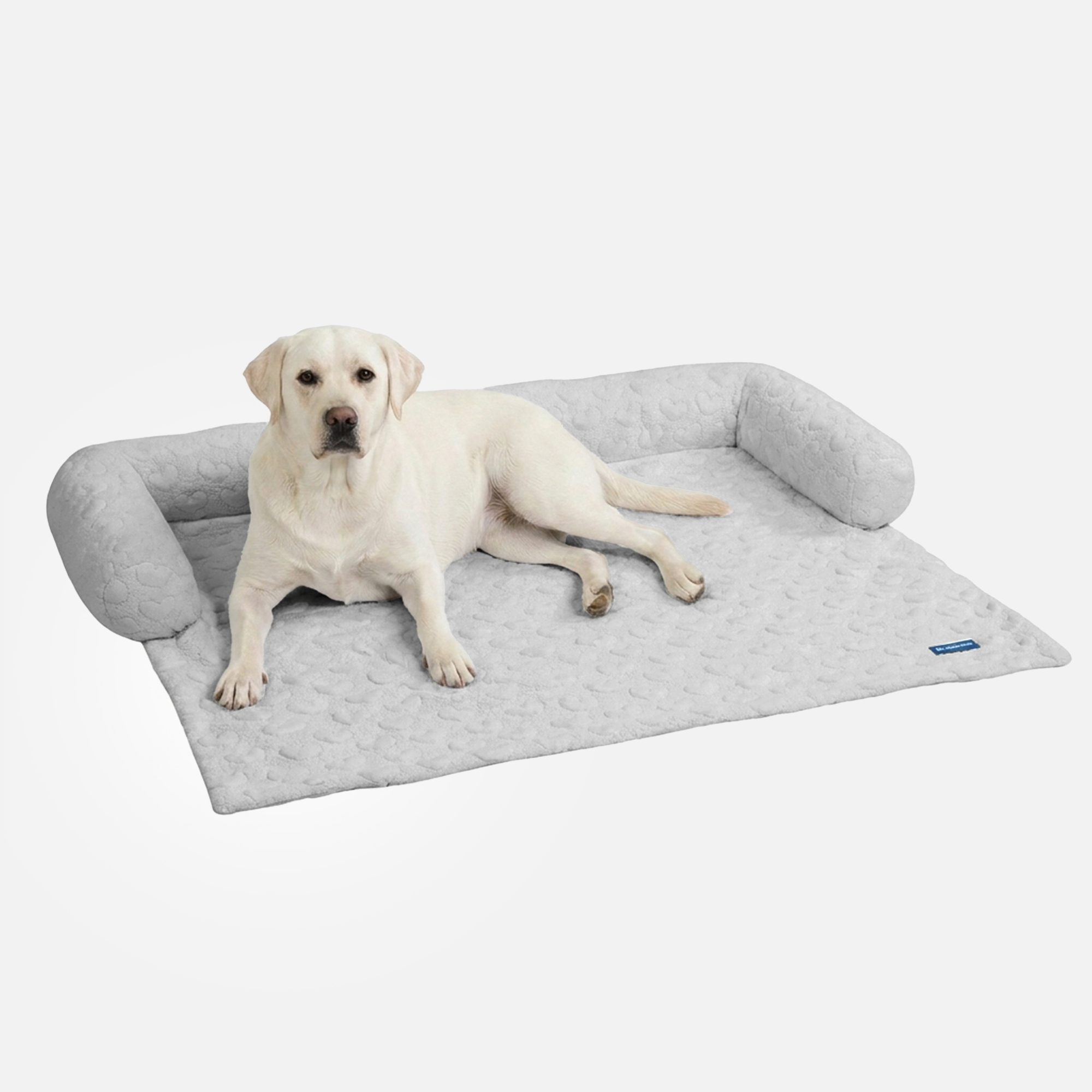 Frostcore™ Cooling Couch Cover Dog Bed - Hearts Grey - Image 6