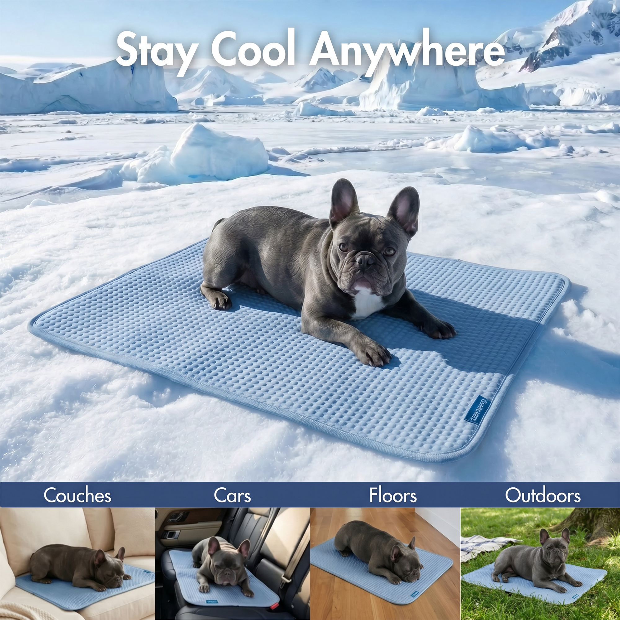Frostcore™ Cooling Mat - Waffle Ash Blue - Image 10