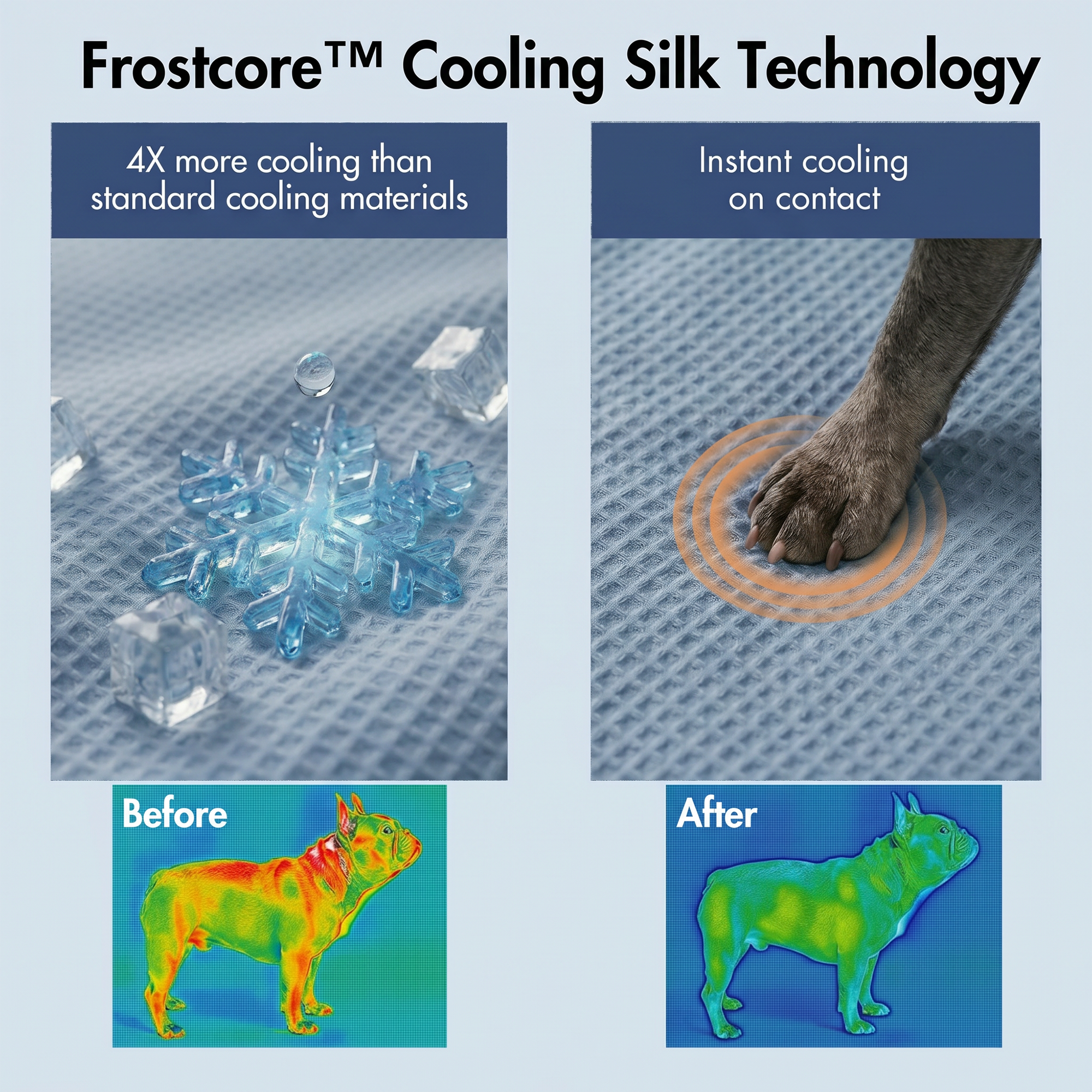 Frostcore™ Cooling Mat - Waffle Ash Blue - Image 7