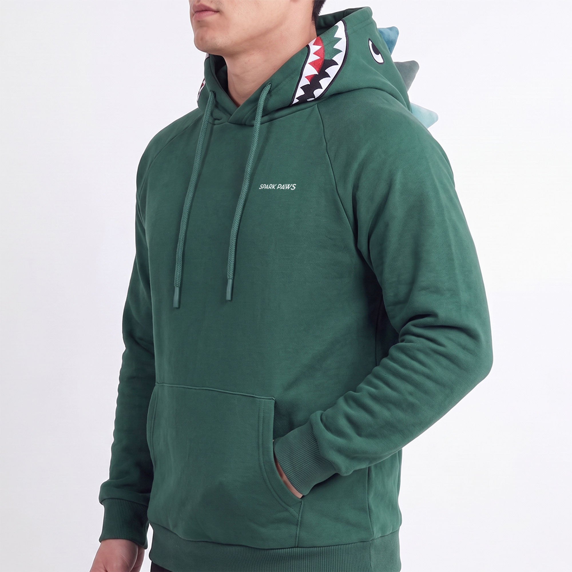 Halloween Human Hoodie - Dinosaur - Image 3