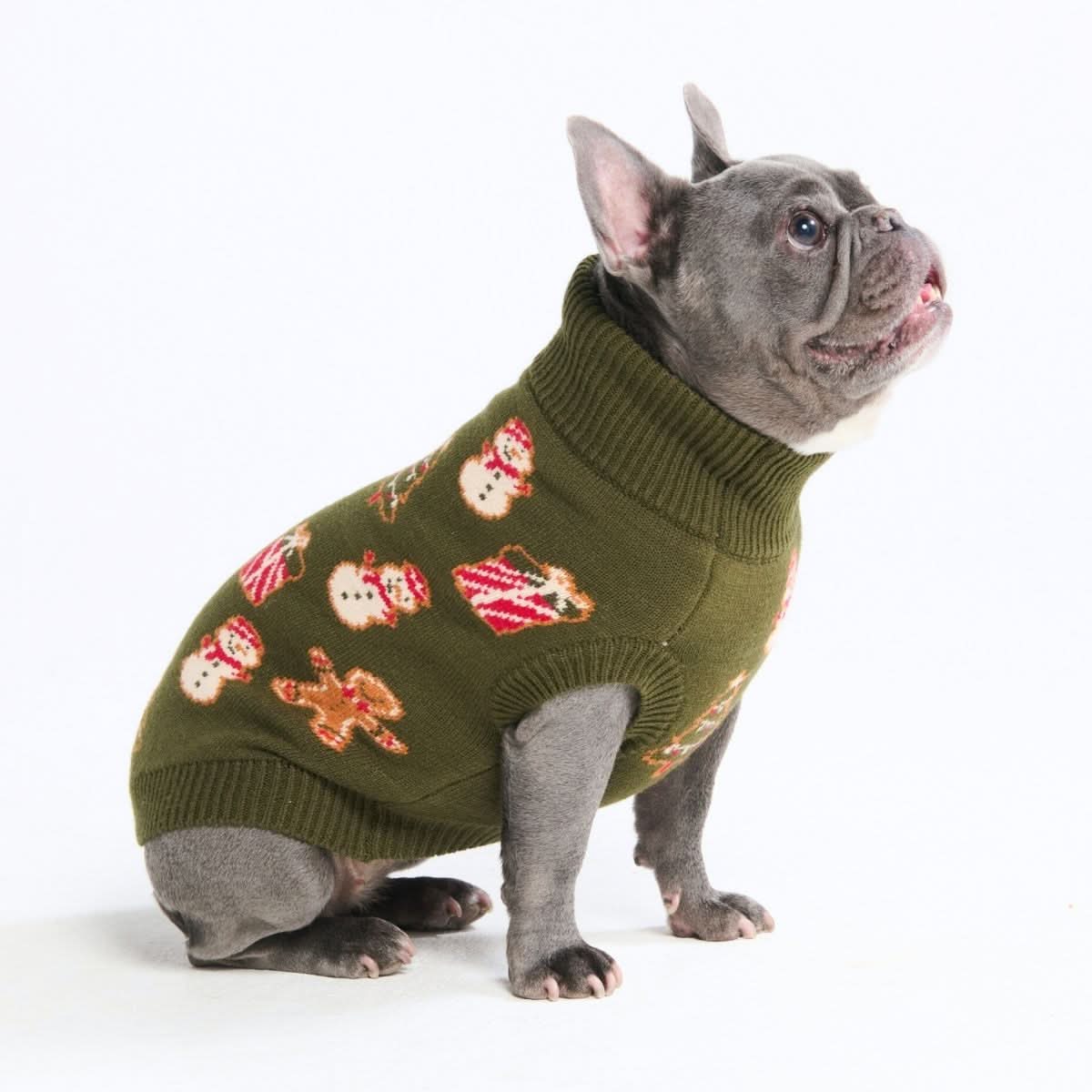 Christmas Knit Dog Sweater - Gingerbread - Image 2