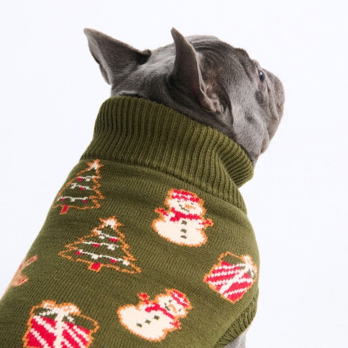 Christmas Knit Dog Sweater - Gingerbread - Image 3