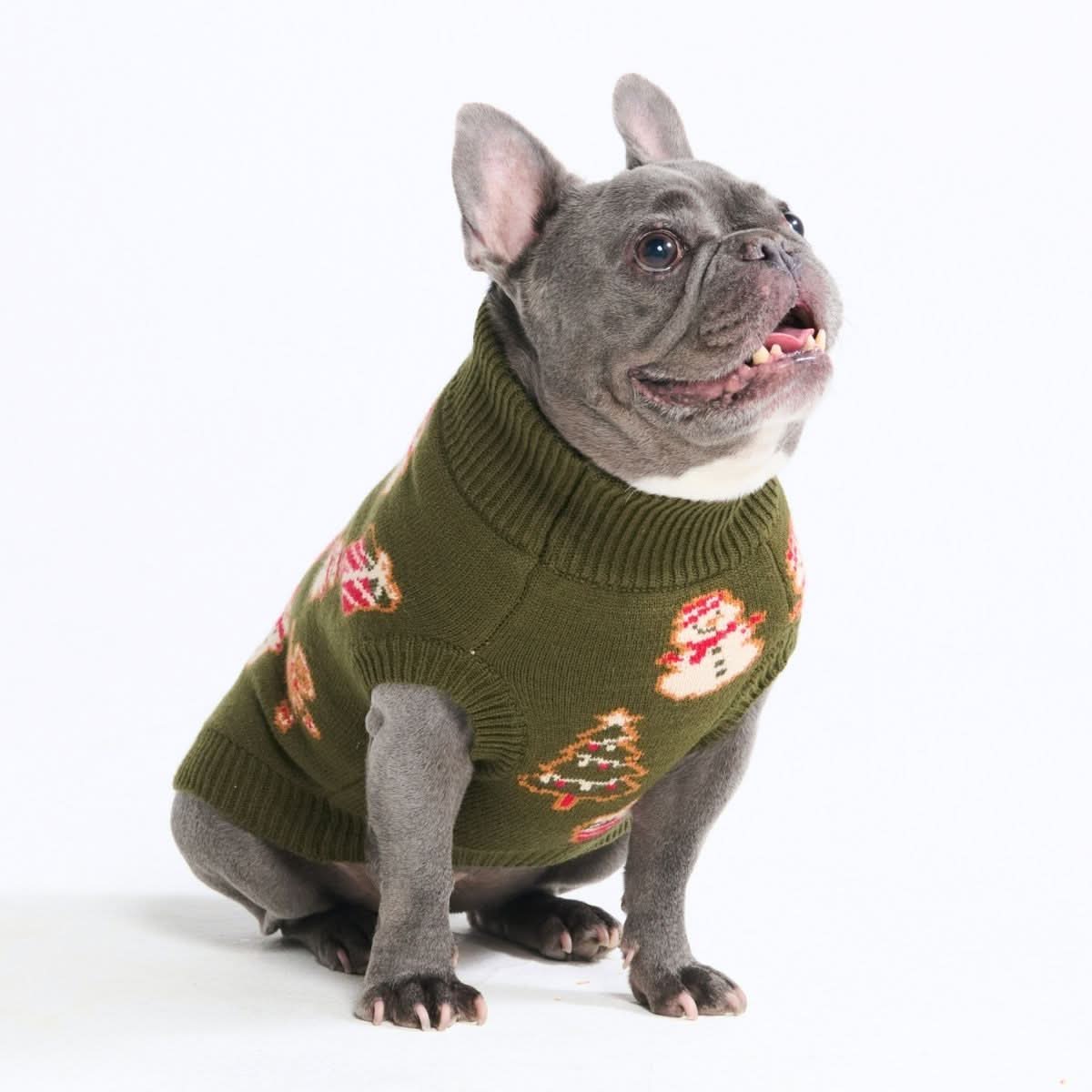 Christmas Knit Dog Sweater - Gingerbread - Image 4