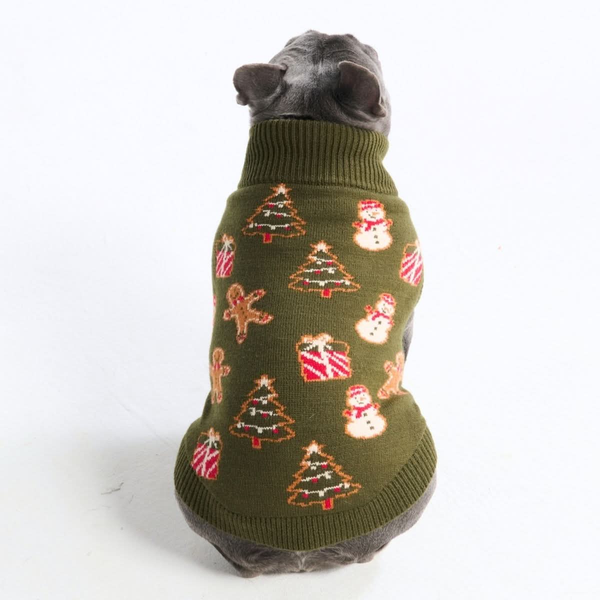 Christmas Knit Dog Sweater - Gingerbread - Image 5