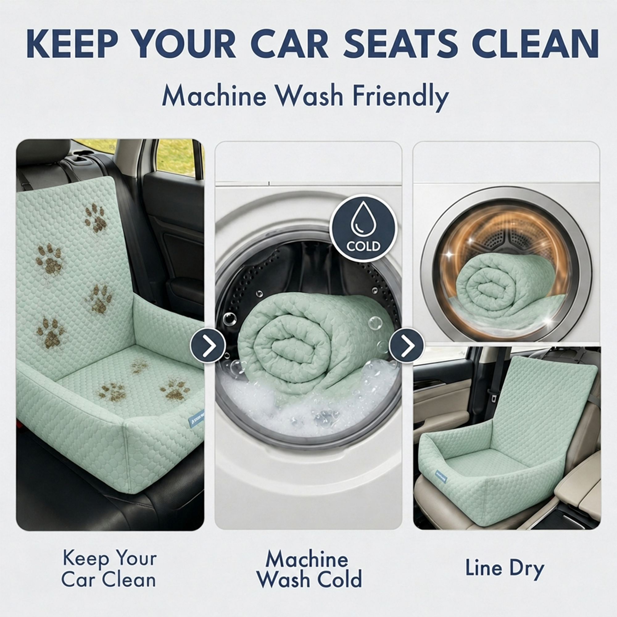 Frostcore™ Dog Cooling Car Seat Bed - Orb Green - Image 5