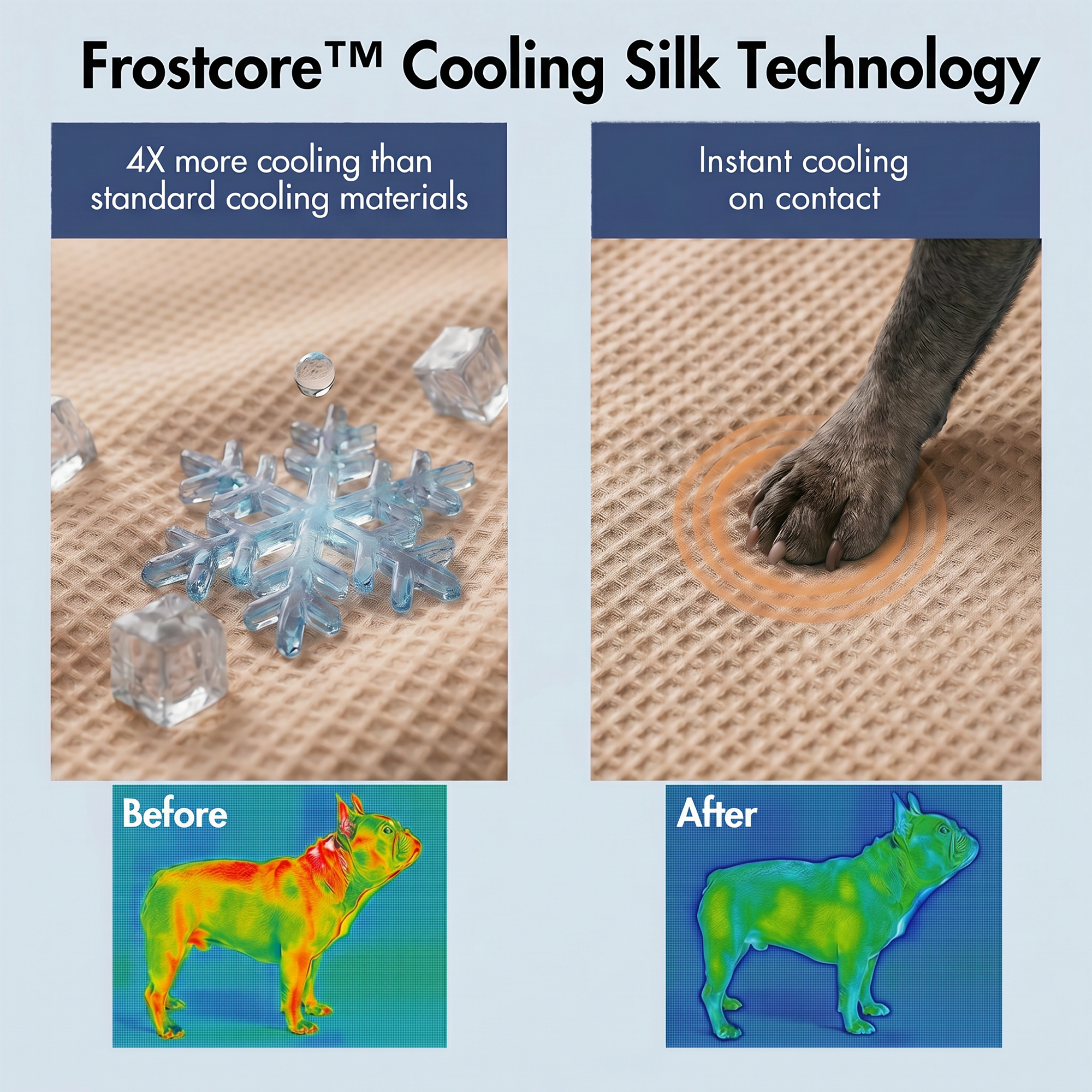 Frostcore™ Dog Cooling Car Seat Bed - Waffle Brown - Image 3
