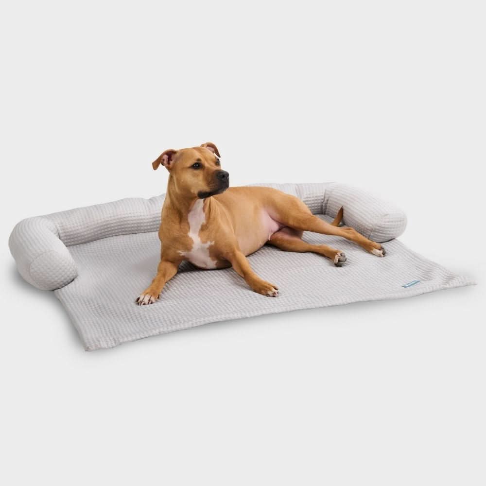 Frostcore™ Cooling Couch Cover Dog Bed - Waffle Grey - Image 4