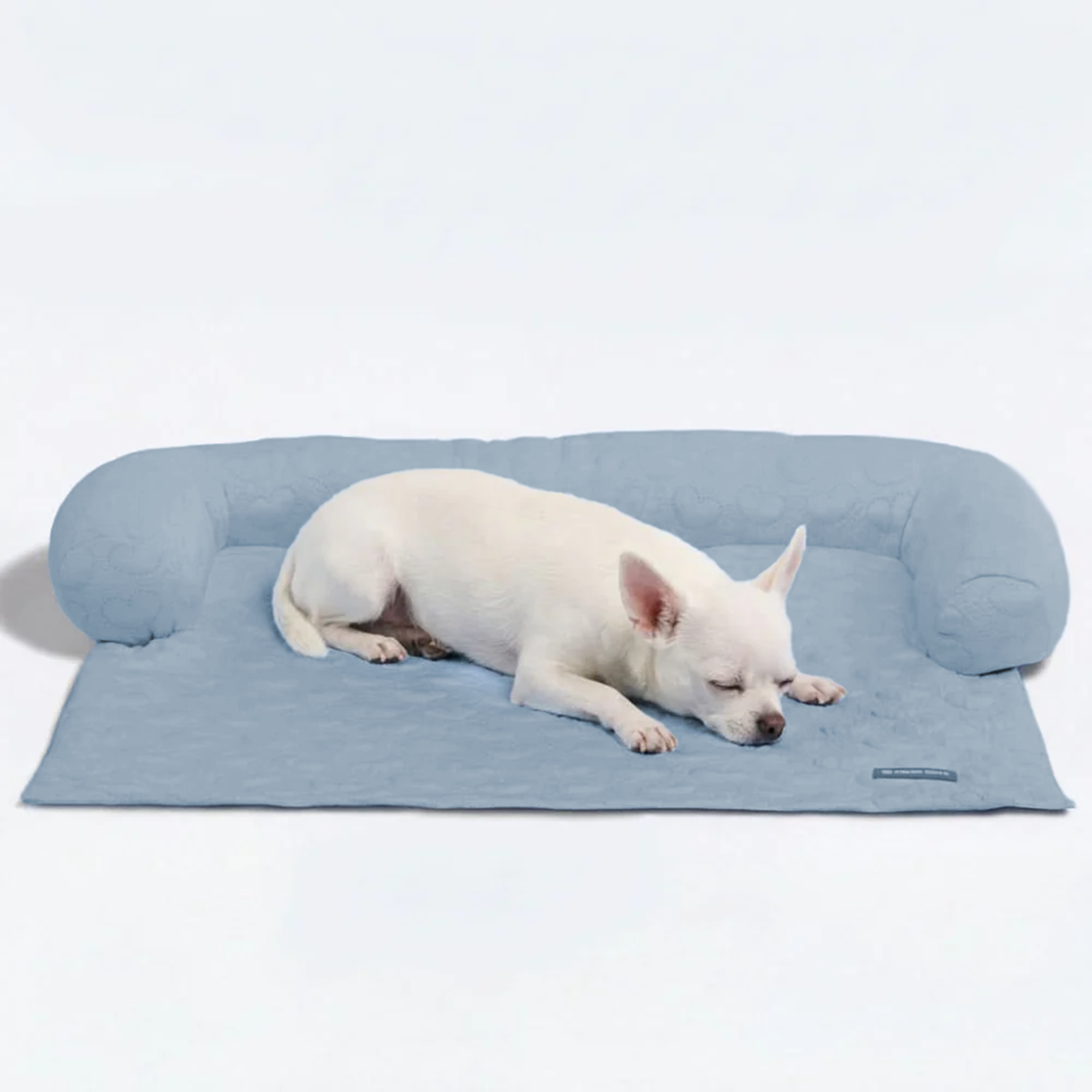 Frostcore™ Cooling Couch Cover Dog Bed - Hearts Ash Blue - Image 2