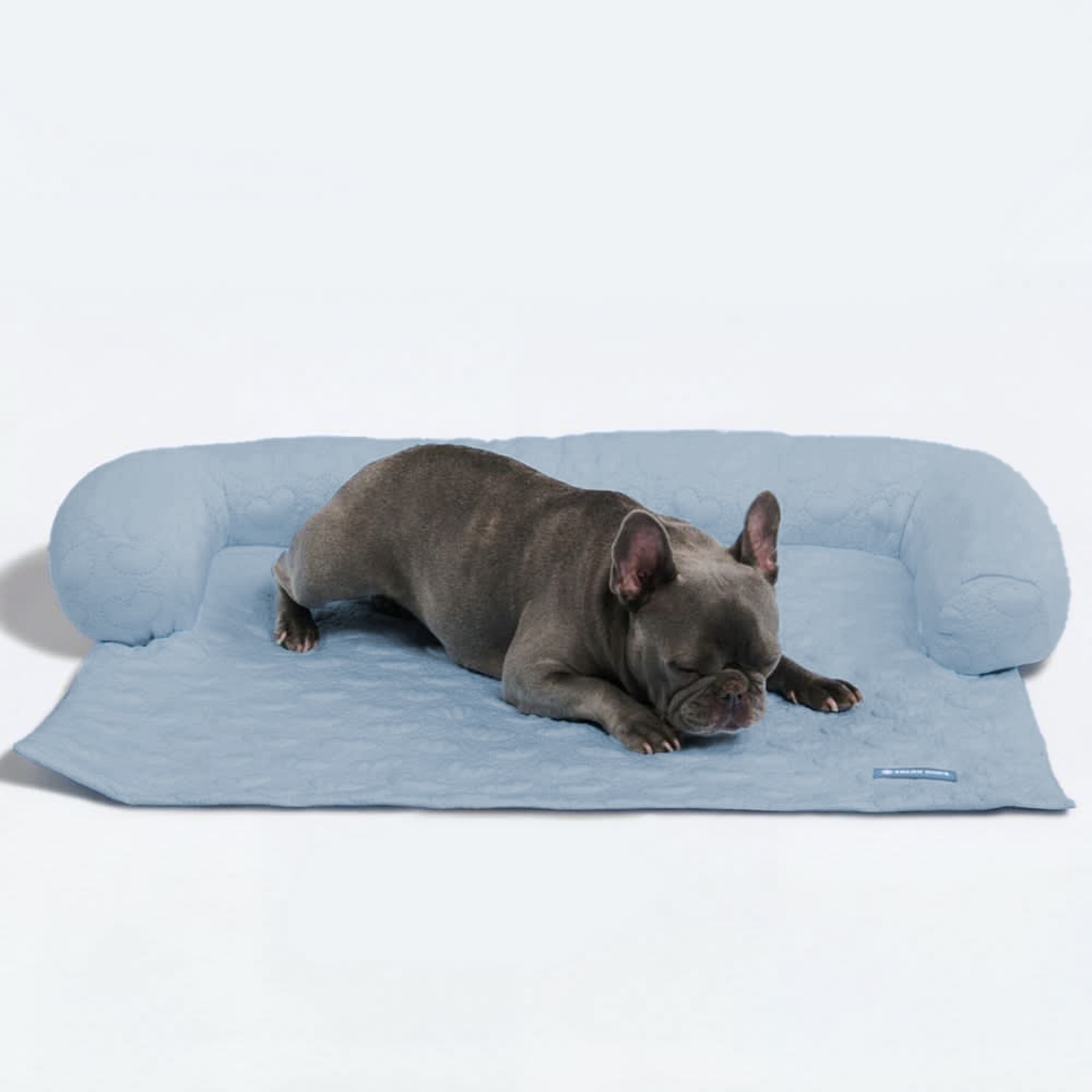 Frostcore™ Cooling Couch Cover Dog Bed - Hearts Ash Blue - Image 3