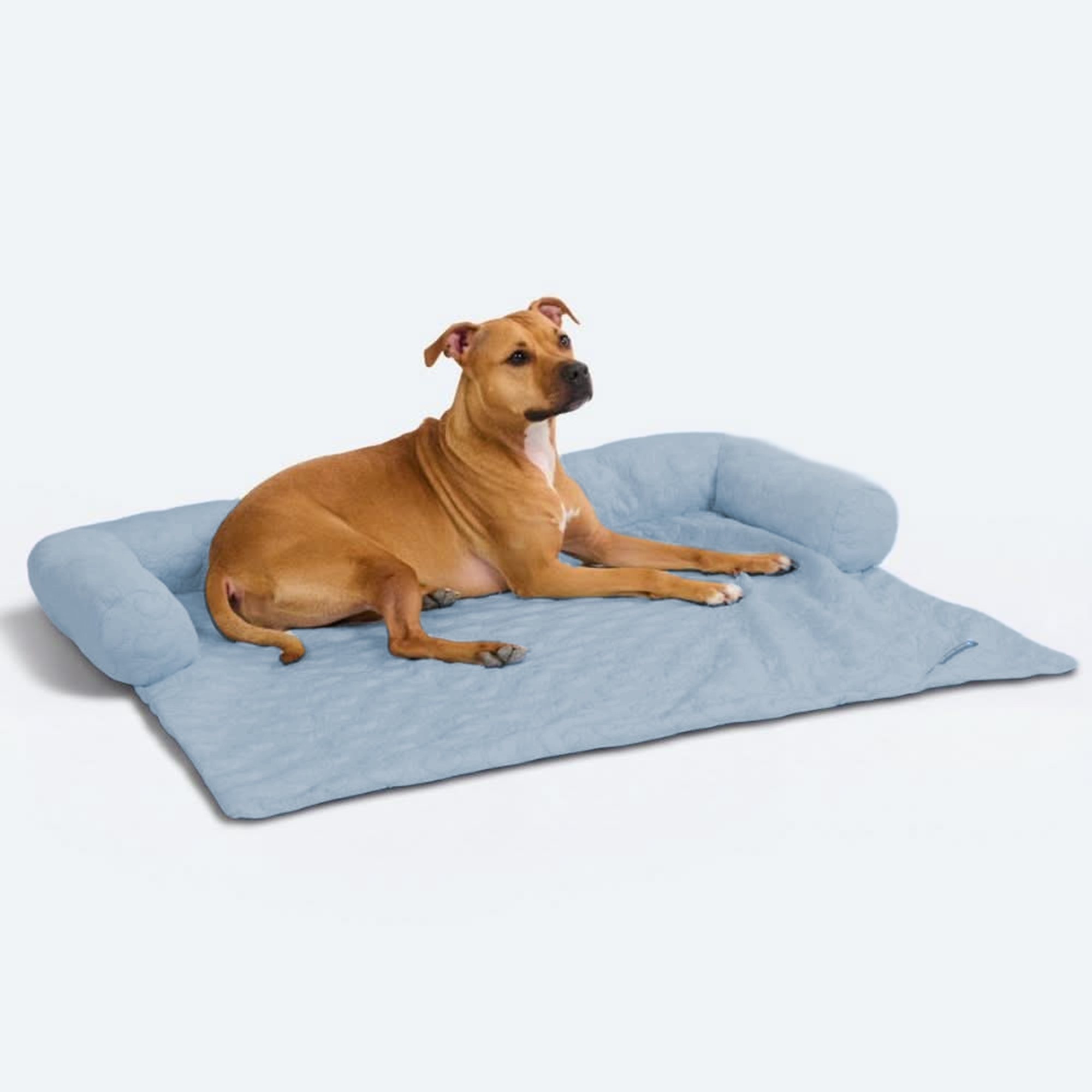 Frostcore™ Cooling Couch Cover Dog Bed - Hearts Ash Blue - Image 4