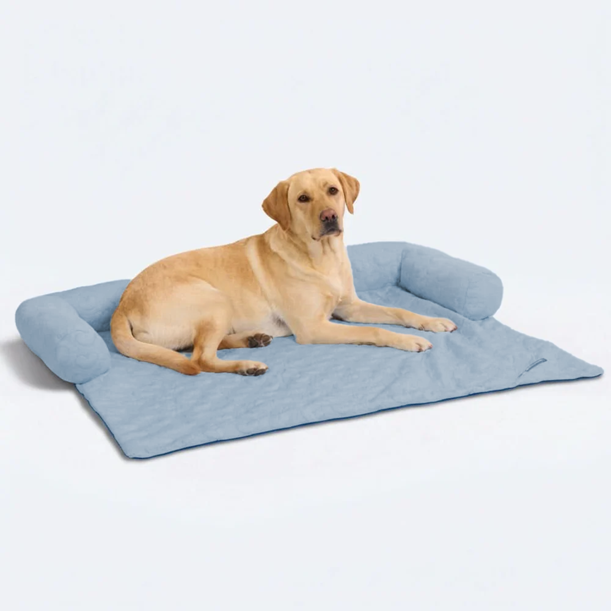 Frostcore™ Cooling Couch Cover Dog Bed - Hearts Ash Blue - Image 6