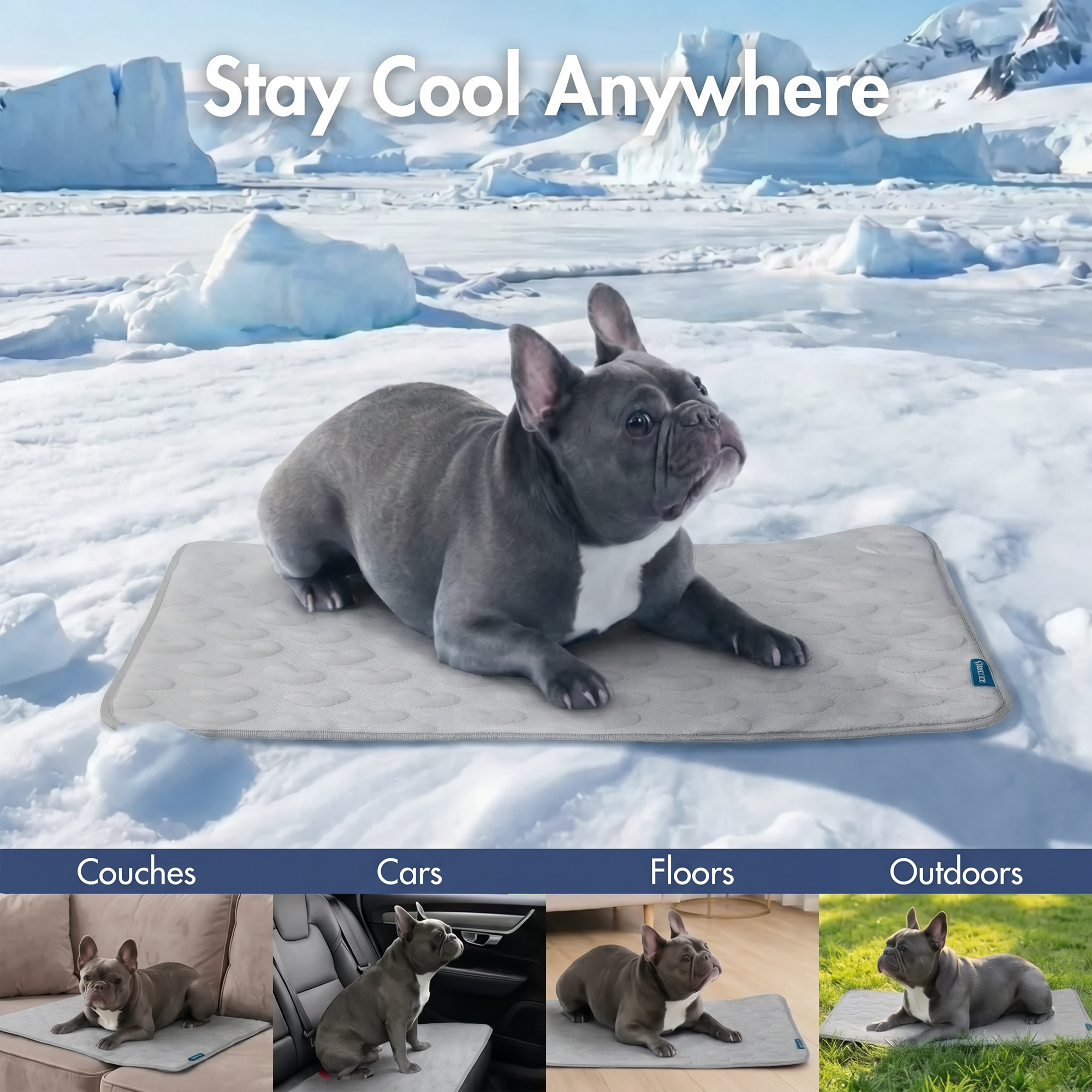 Frostcore™ Cooling Mat - Hearts Grey - Image 10