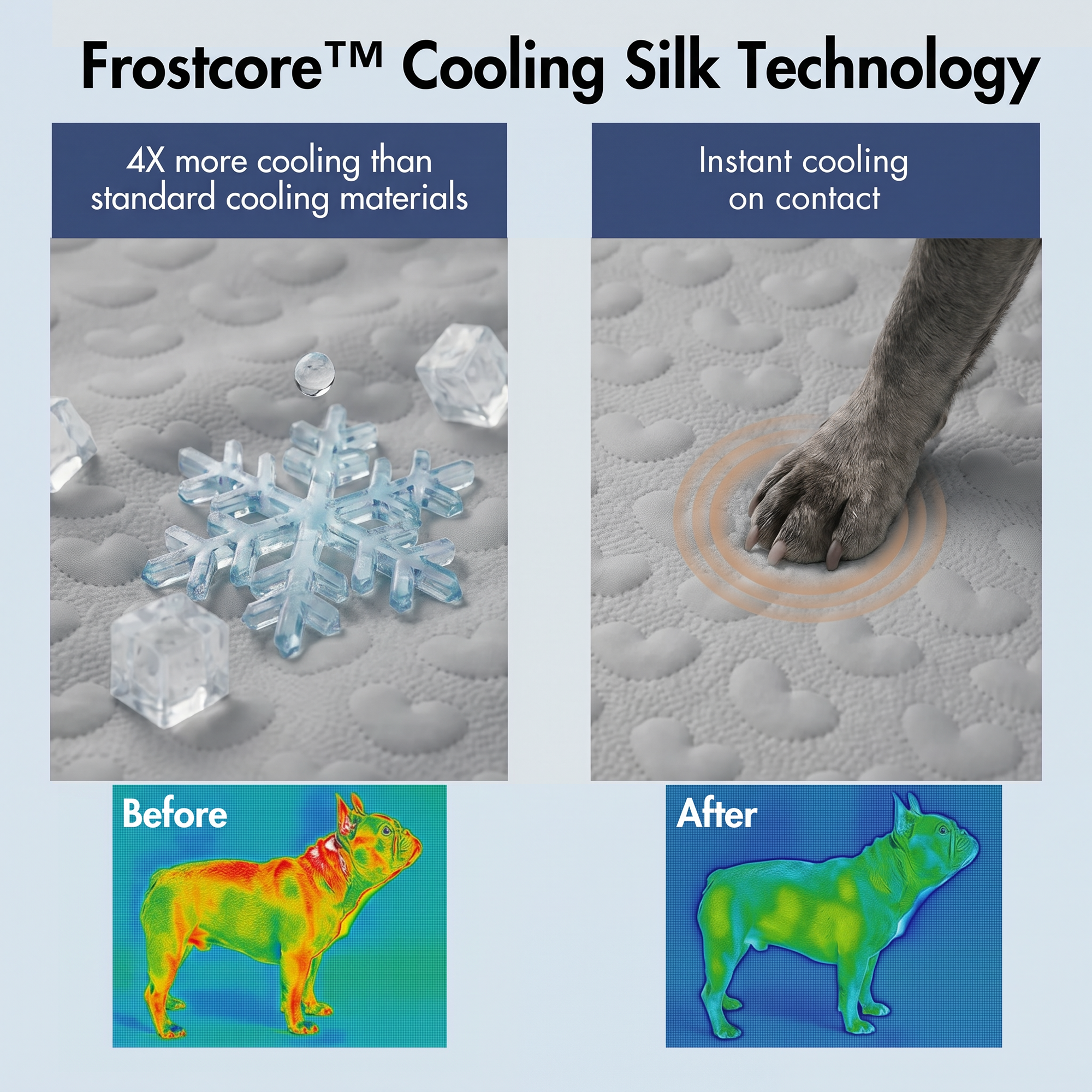 Frostcore™ Cooling Mat - Hearts Grey - Image 7