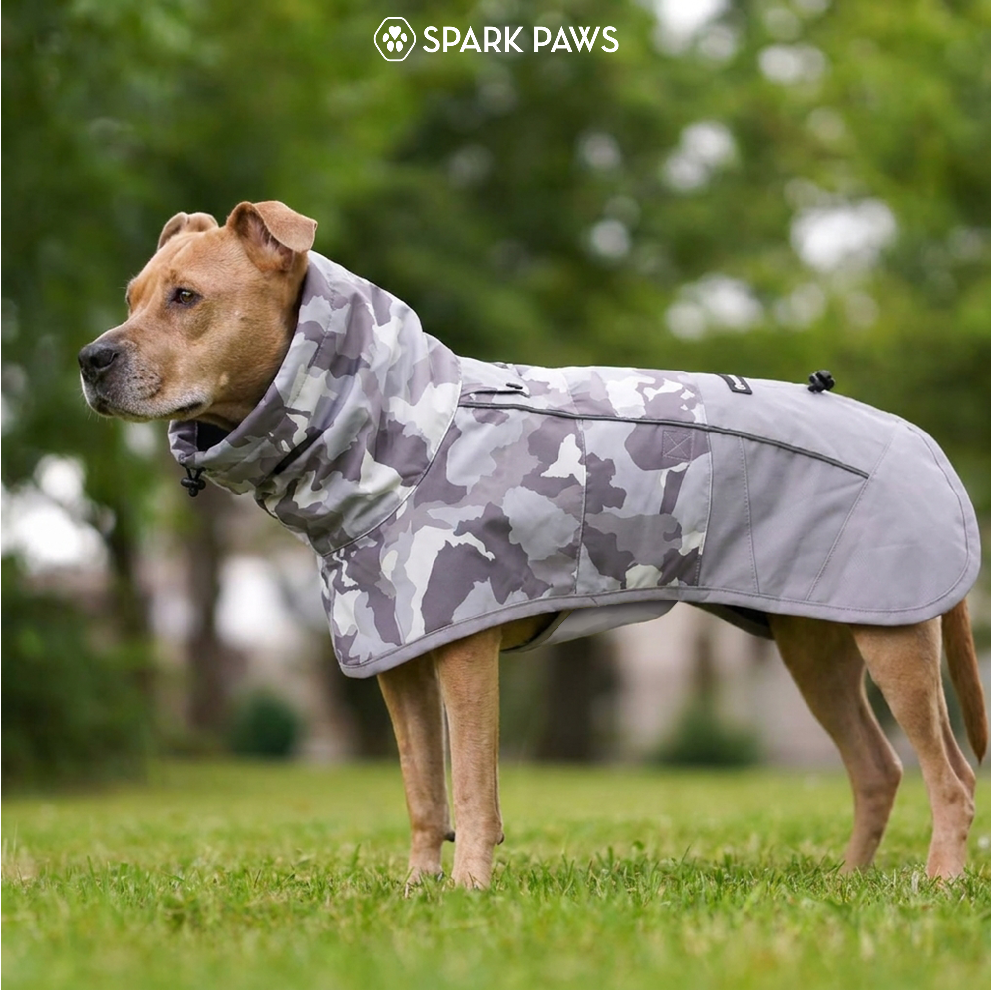 Breatheshield™ Dog Raincoat - Camo Grey - Image 10