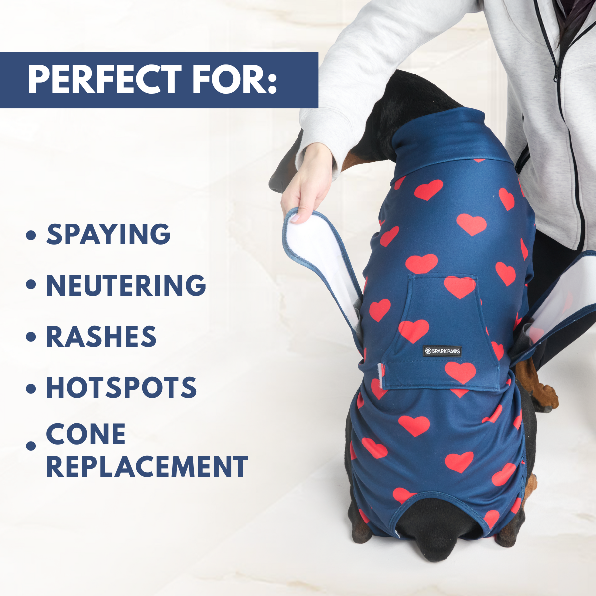 Dog Surgical Suit - Hearts - Image 7