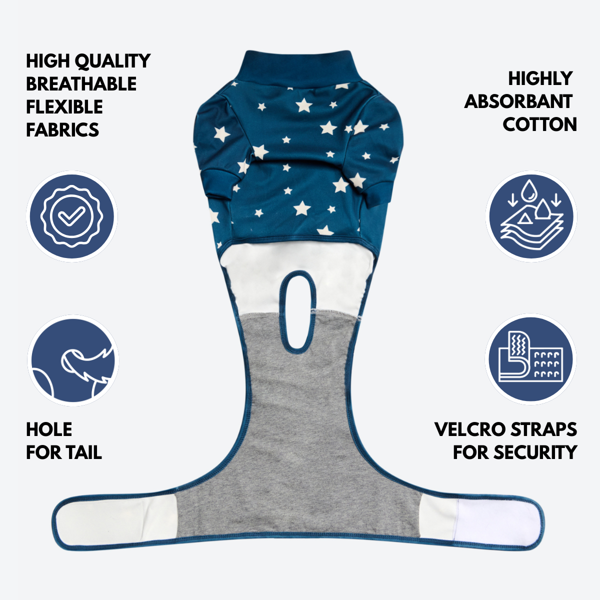Dog Surgical Suit - Stars - Image 8