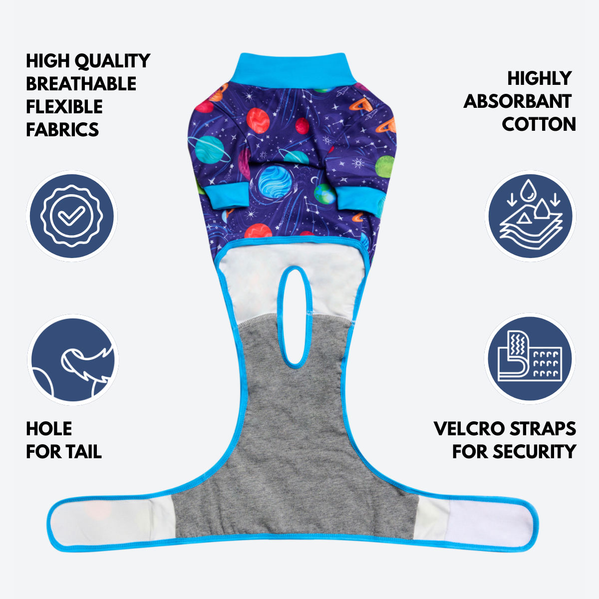 Dog Surgical Suit - Planets - Image 8