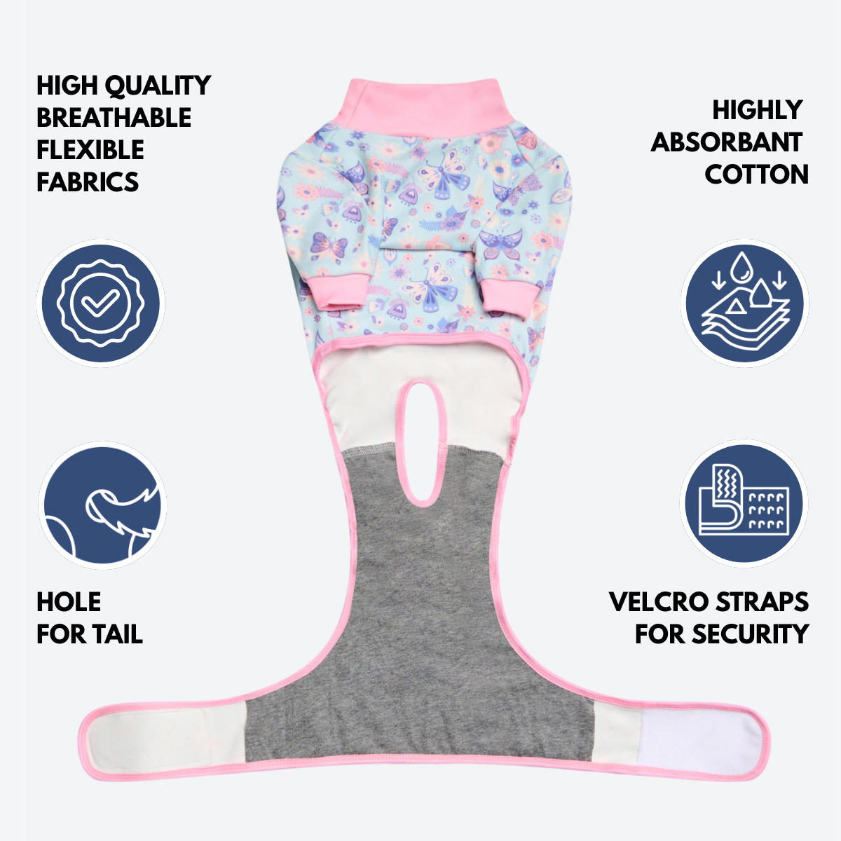Dog Surgical Suit - Butterfly - Image 8