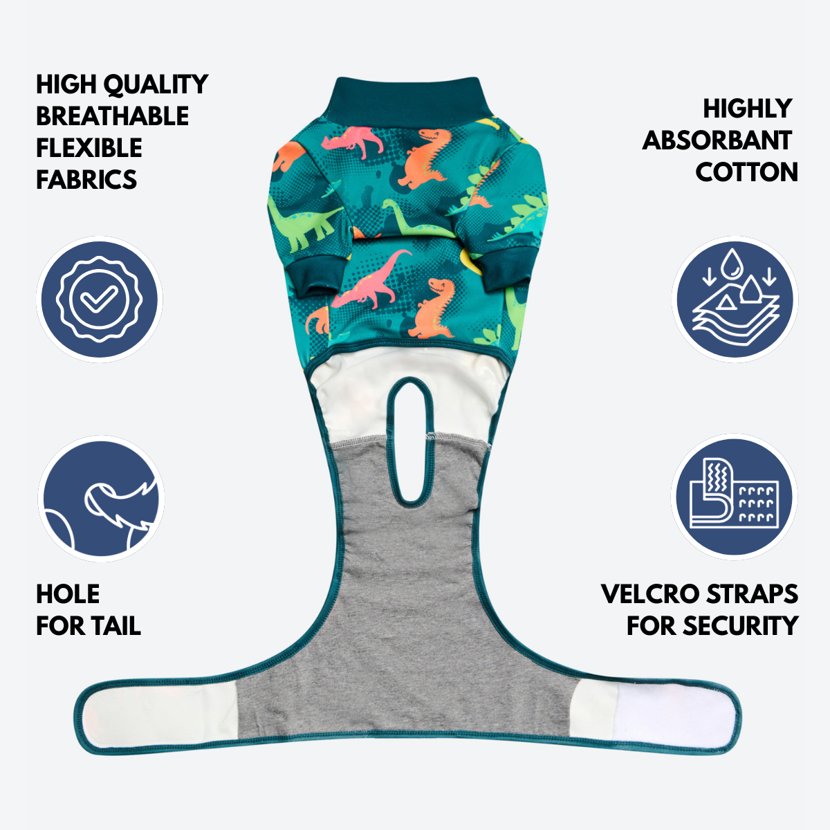 Dog Surgical Suit - Dinosaurs - Image 8