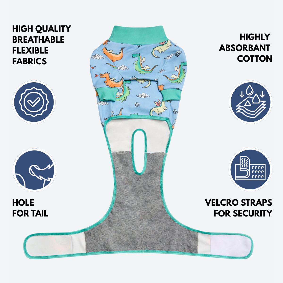 Dog Surgical Suit - Dragons - Image 8