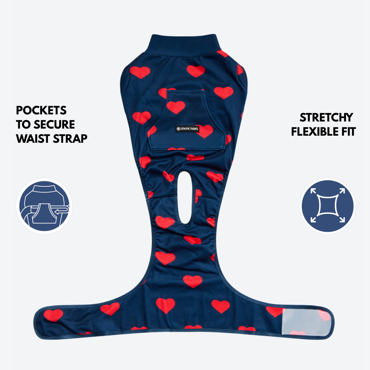 Dog Surgical Suit - Hearts - Image 9